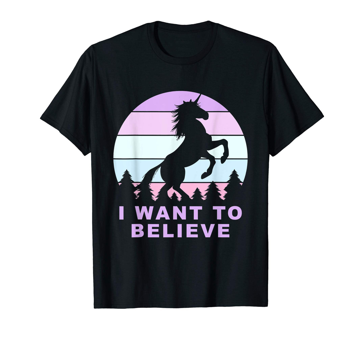 I Want To Believe Unicorn Circle Gift T-Shirt - Custom Art Print for Adults - T-Shirt, Sweatshirt, Hoodie