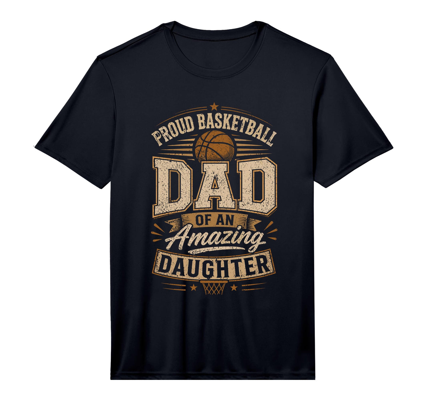 Proud Basketball Dad Amazing Daughter T-Shirt - Custom Art Print Men Women - T-Shirt, Sweatshirt, Hoodie