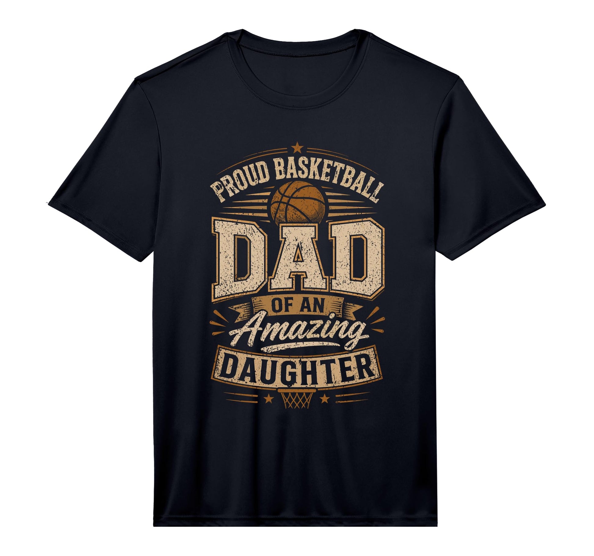 Proud Basketball Dad Amazing Daughter T-Shirt - Custom Art Print Men Women - T-Shirt, Sweatshirt, Hoodie