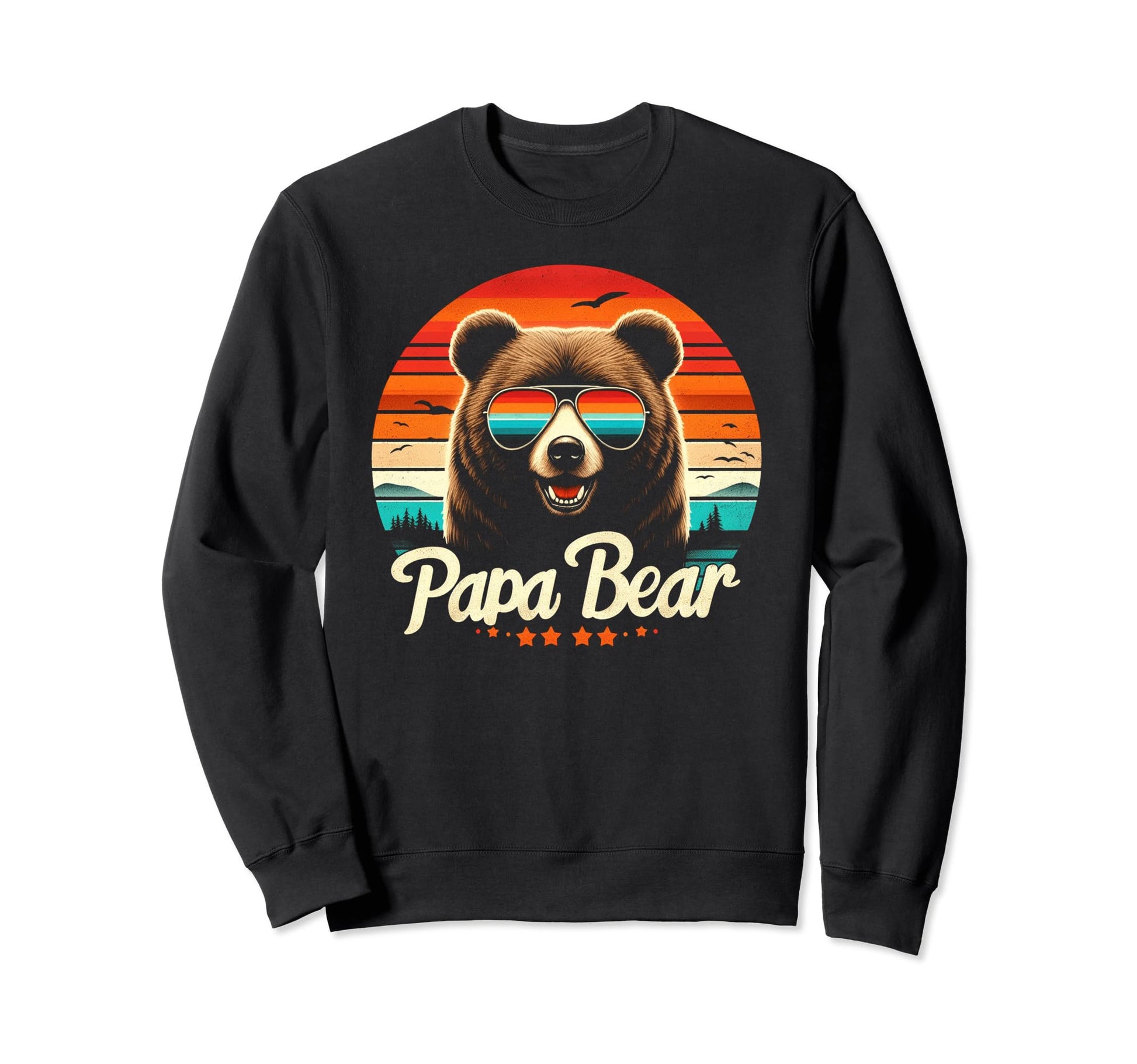 Papa Bear Sunglasses Funny Bear Dad Sweatshirt - Trendy Graphic Men Women - T-Shirt, Sweatshirt, Hoodie