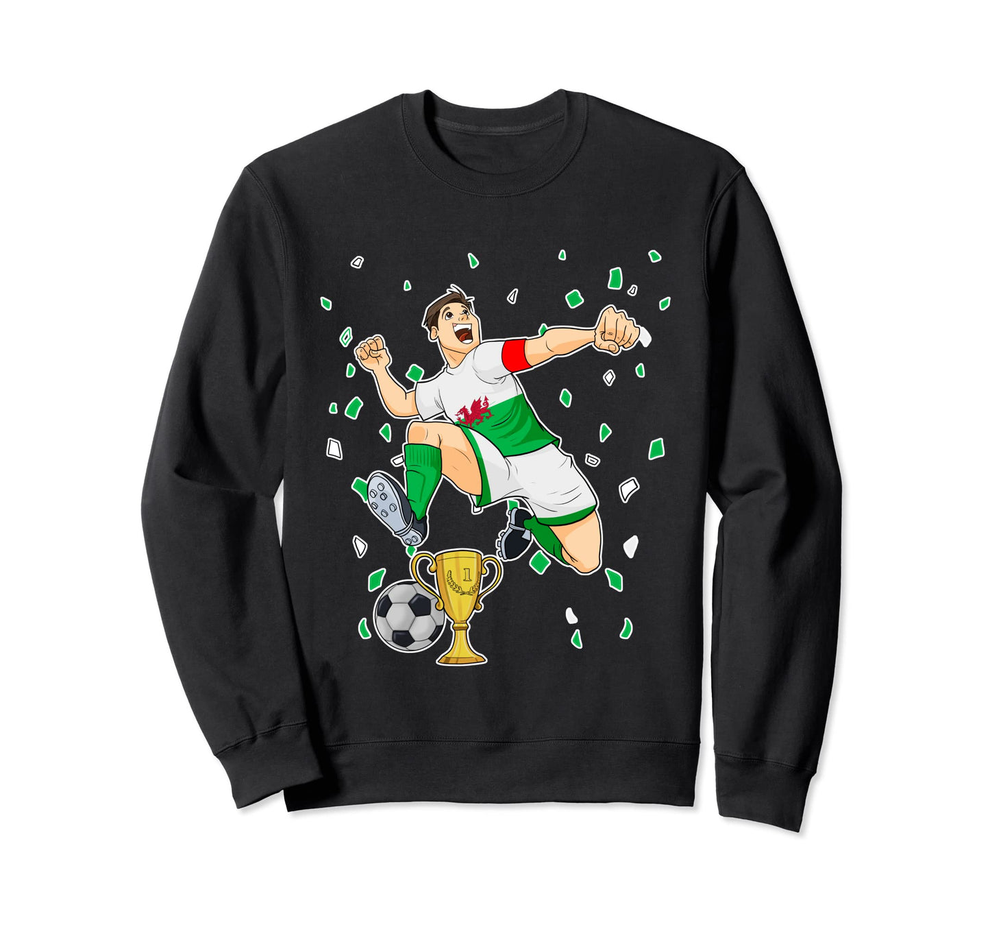 Welsh Soccer Gifts Soccer Sweatshirt - Aesthetic Graphic for Adults - T-Shirt, Sweatshirt, Hoodie