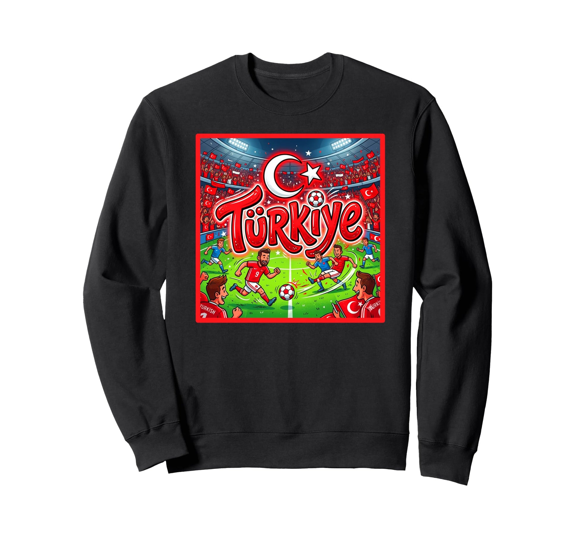 Turkiye Soccer Fan Sweatshirt - Trendy Graphic Unisex - T-Shirt, Sweatshirt, Hoodie