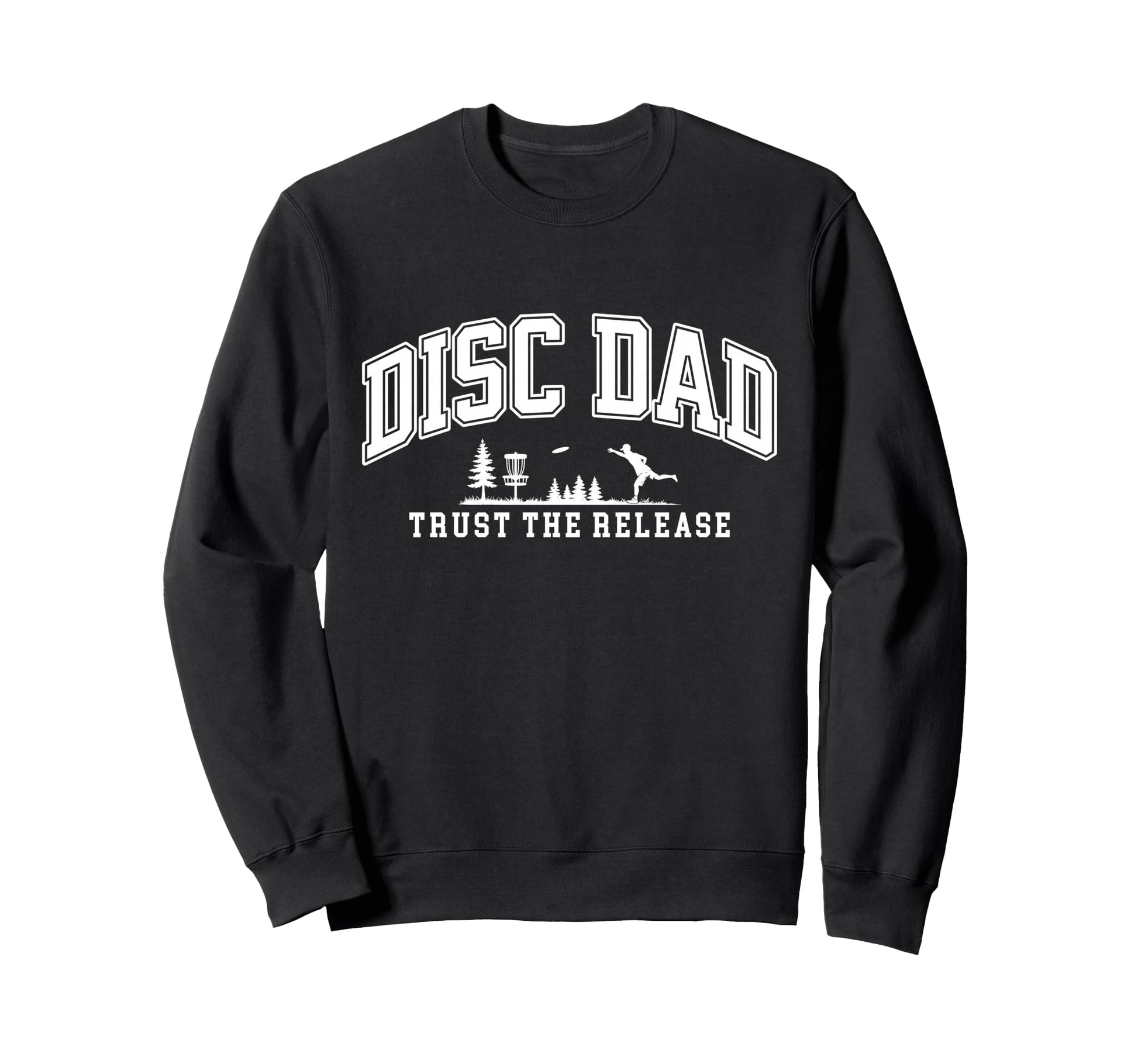 Disc Golf Disc Dad Father Player Sweatshirt - Minimalist Print for Adults - T-Shirt, Sweatshirt, Hoodie