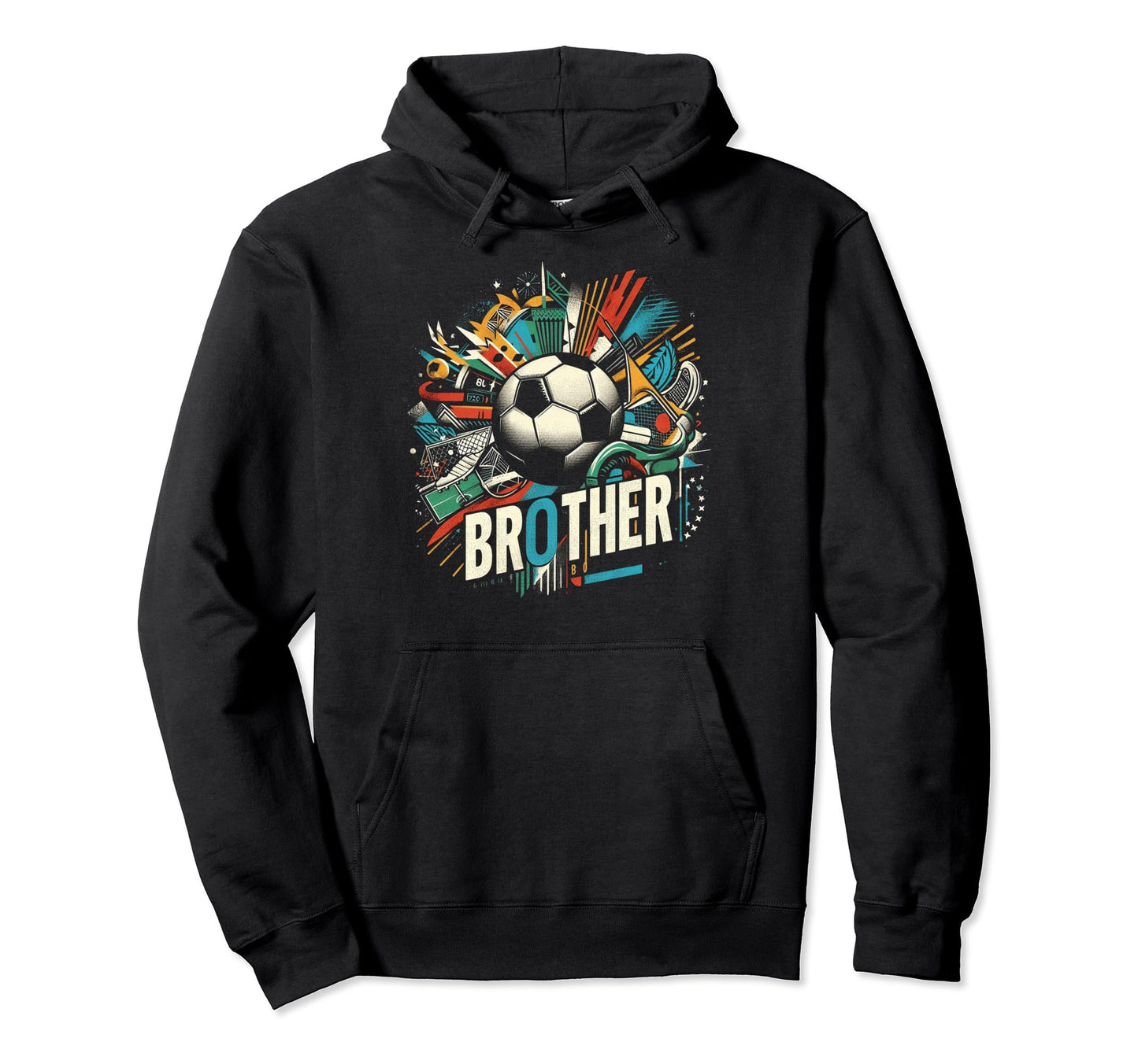 Soccer Brother Family Matching Hoodie - Casual Everyday Wear for Adults - T-Shirt, Sweatshirt, Hoodie