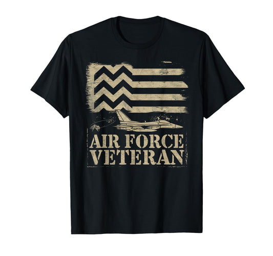 Air Force Veteran Us American Flag Dad T-Shirt - Aesthetic Graphic Unisex - T-Shirt, Sweatshirt, Hoodie