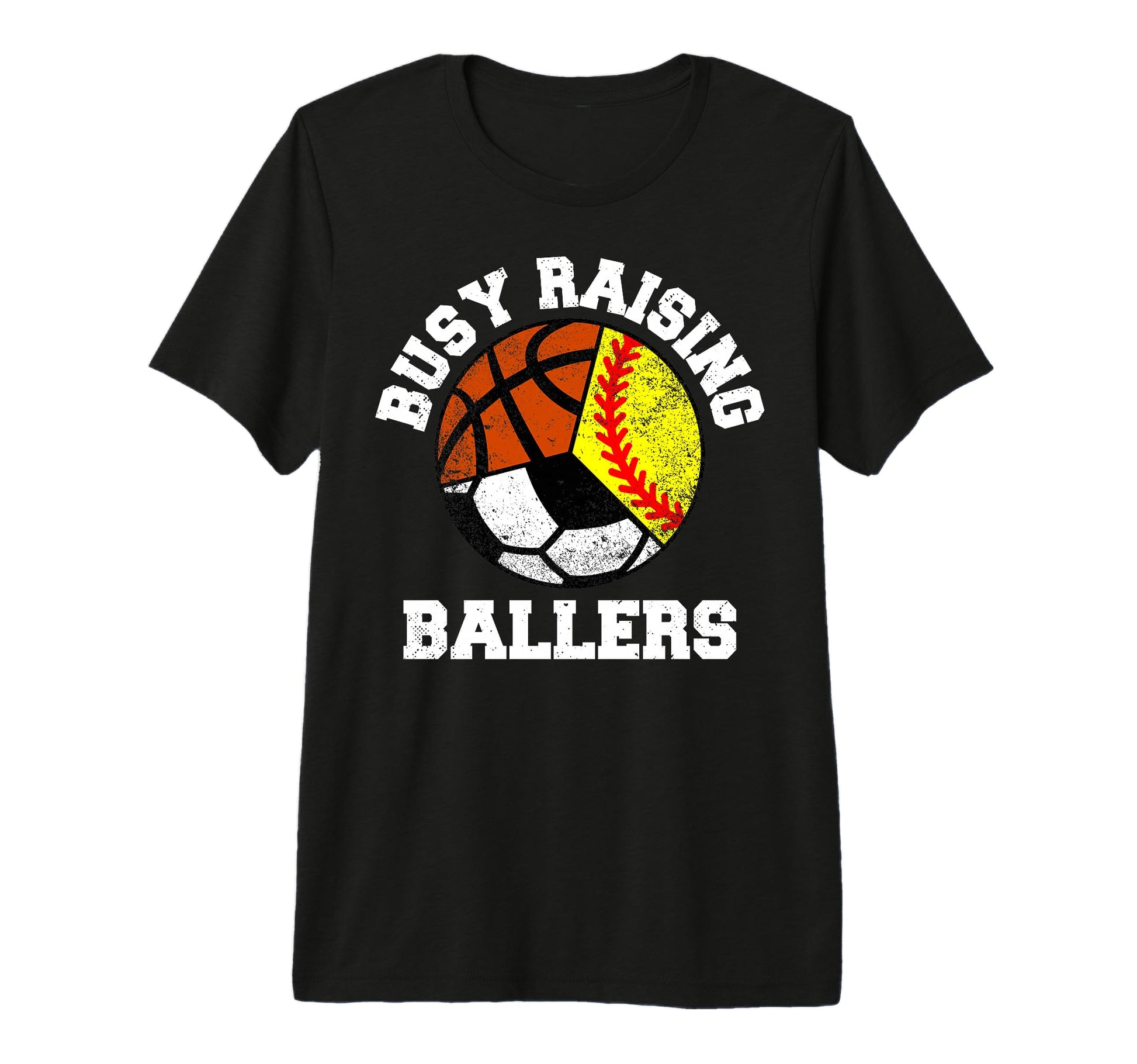 Busy Raising Ballers Funny Softball T-Shirt - Unique Graphic Men Women - T-Shirt, Sweatshirt, Hoodie