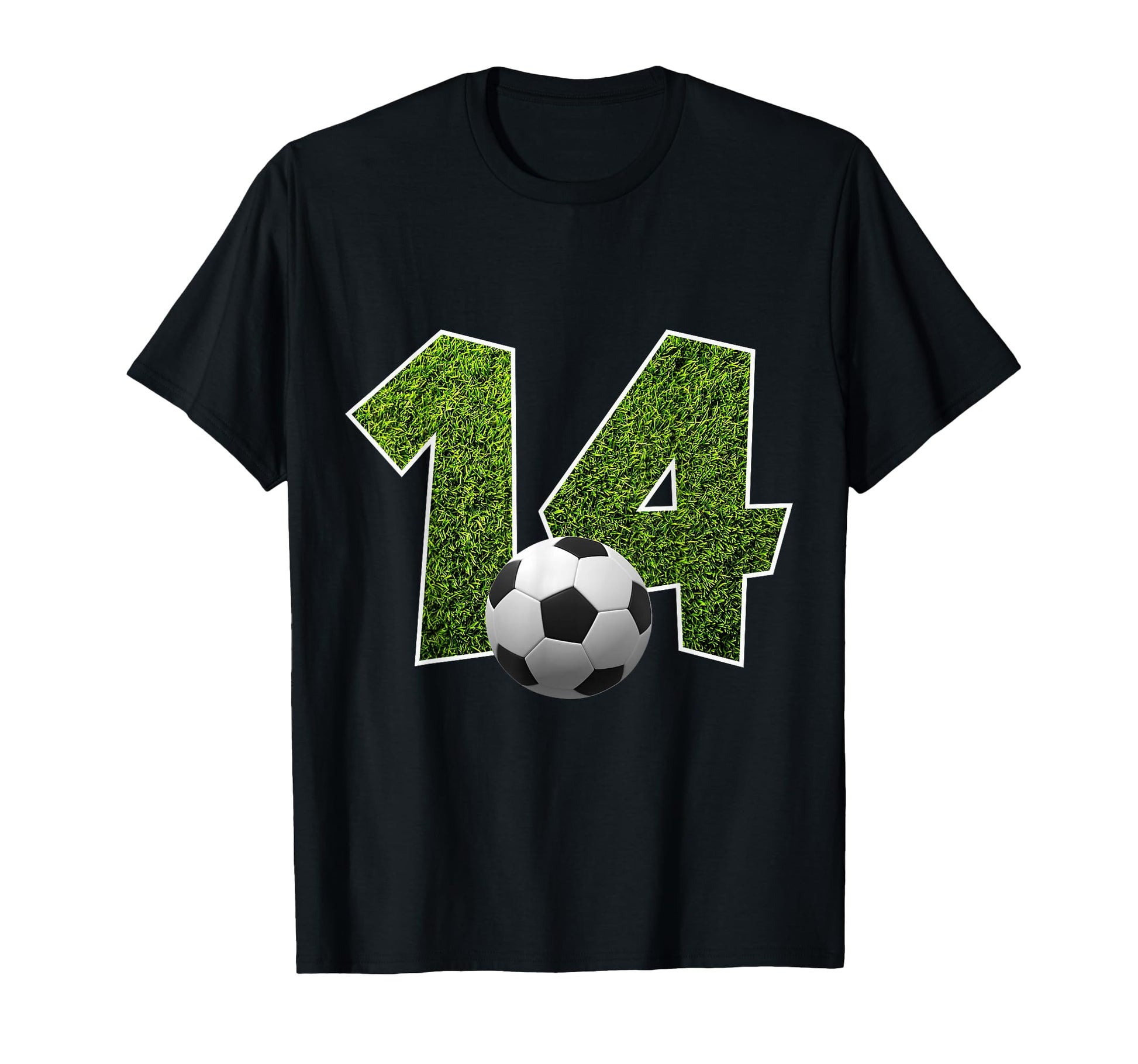 Number 14 Years Soccer 14Th Birthday T-Shirt - Unique Graphic Unisex - T-Shirt, Sweatshirt, Hoodie