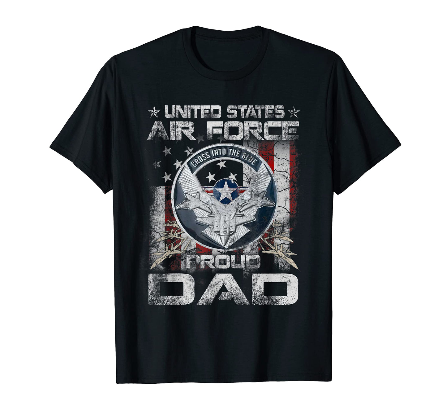 Mens Proud Air Force Dad Military T-Shirt - Novelty Apparel for Adults - T-Shirt, Sweatshirt, Hoodie