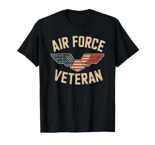 Air Force Veteran Us American Flag Dad T-Shirt - Novelty Apparel Men Women - T-Shirt, Sweatshirt, Hoodie