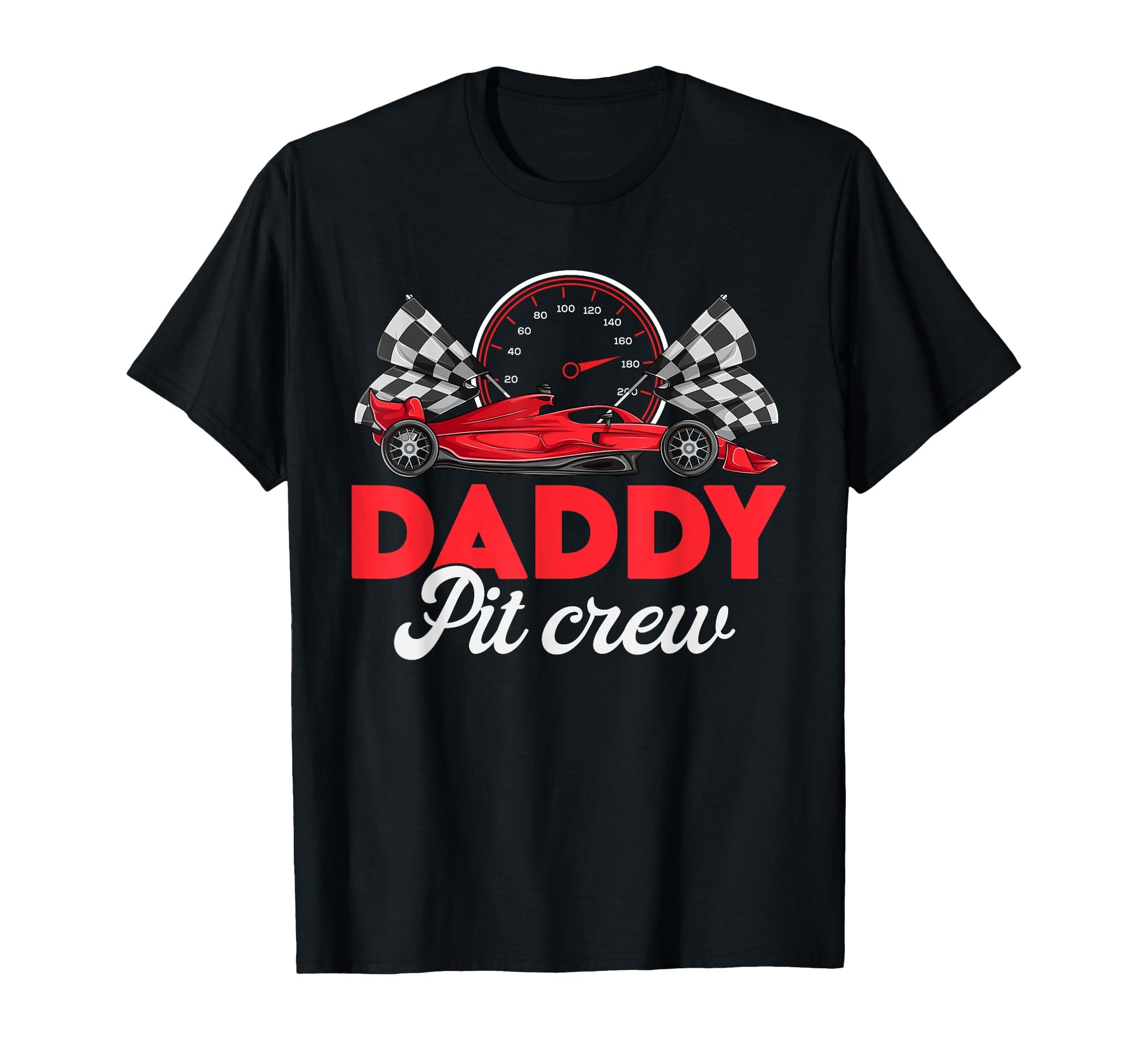 Race Car Daddy Birthday Daddy Pit Crew T-Shirt - Trendy Graphic Unisex - T-Shirt, Sweatshirt, Hoodie