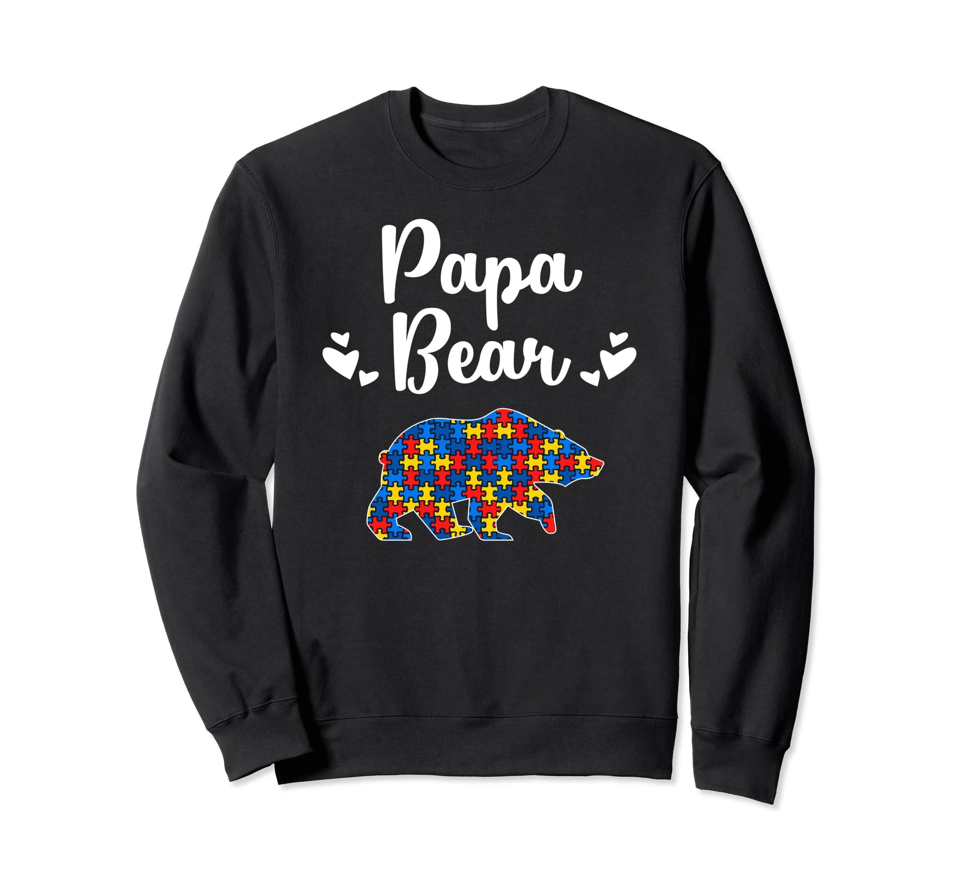 Autism Awareness Papa Bear Sweatshirt - Casual Everyday Wear for Adults - T-Shirt, Sweatshirt, Hoodie