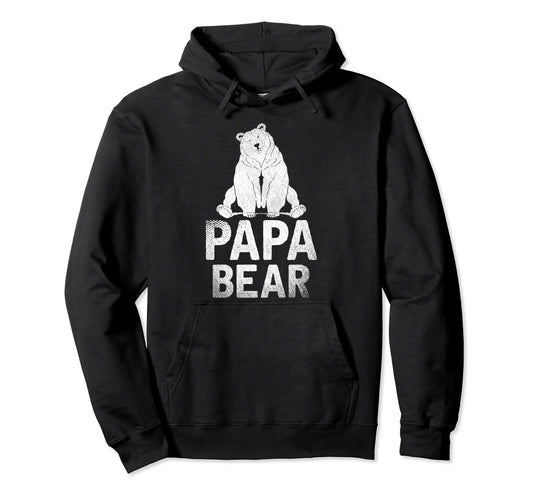 Bear Family Dad Animal Daddy Fathers Day Hoodie - Graphic Print Unisex - T-Shirt, Sweatshirt, Hoodie