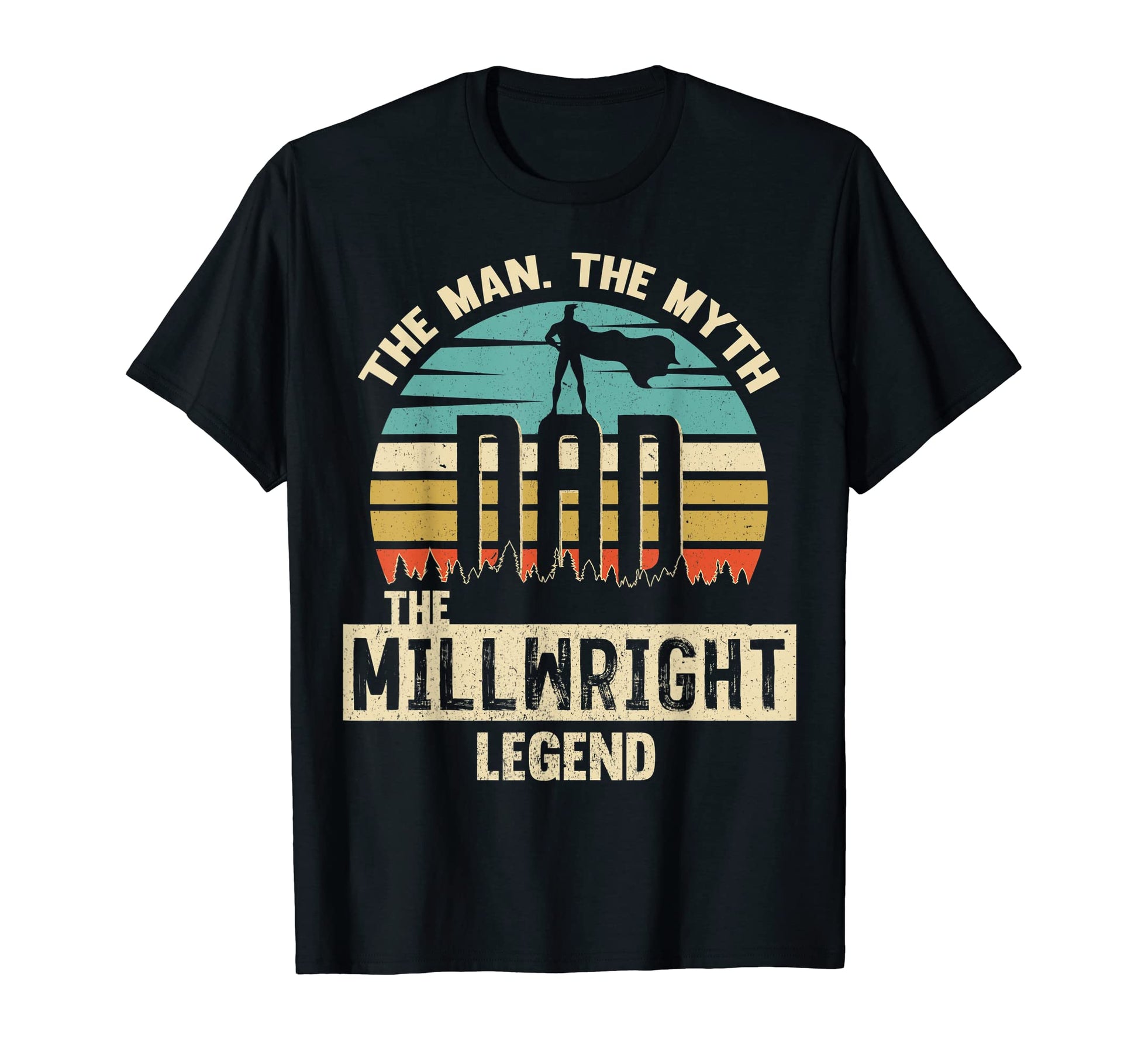 Mens Myth Legend Dad Millwright T-Shirt - Minimalist Print for Adults - T-Shirt, Sweatshirt, Hoodie