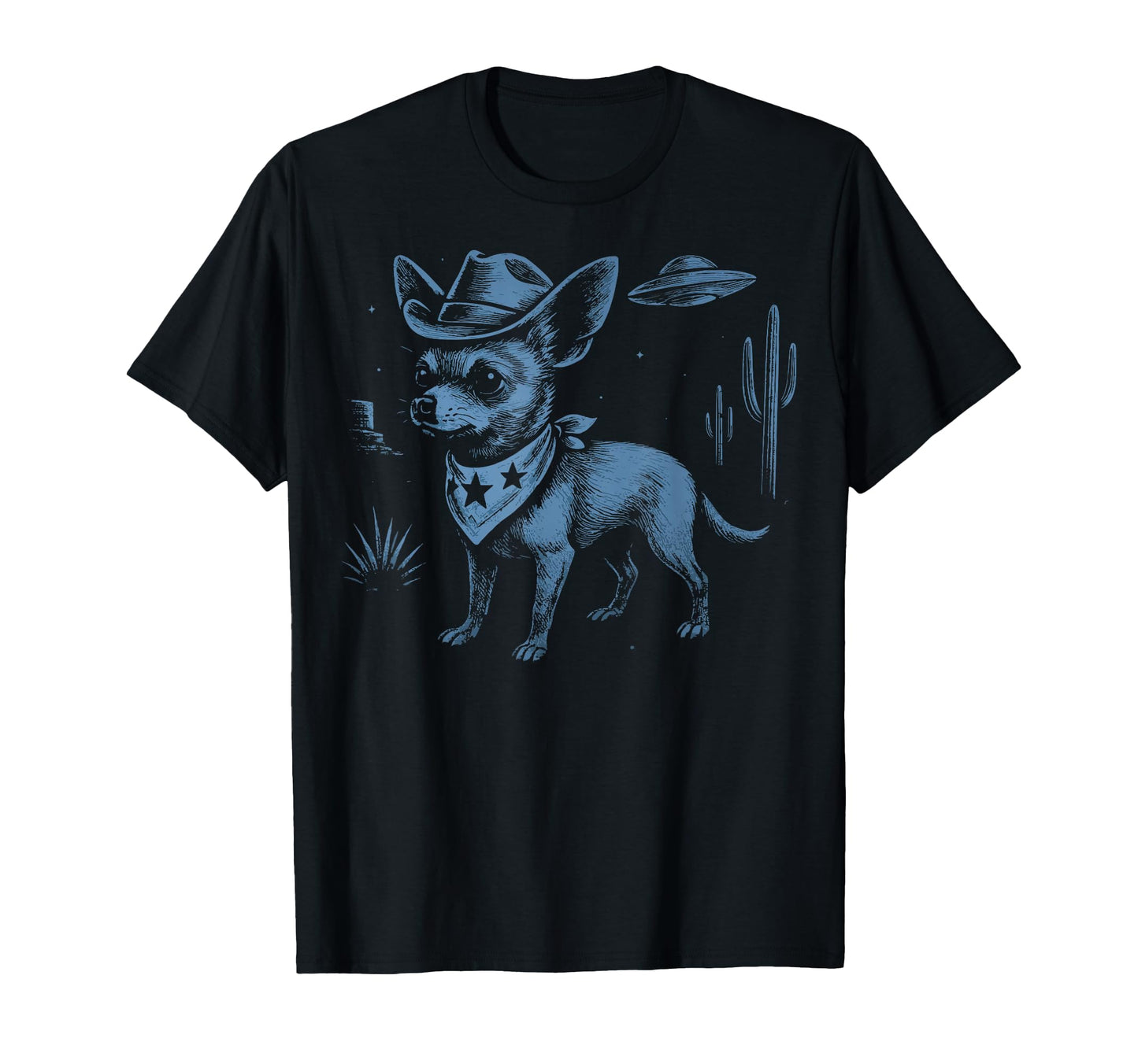Western Funny Chihuahua Cowboy Sweatshirt - Unique Graphic for Adults - T-Shirt, Sweatshirt, Hoodie