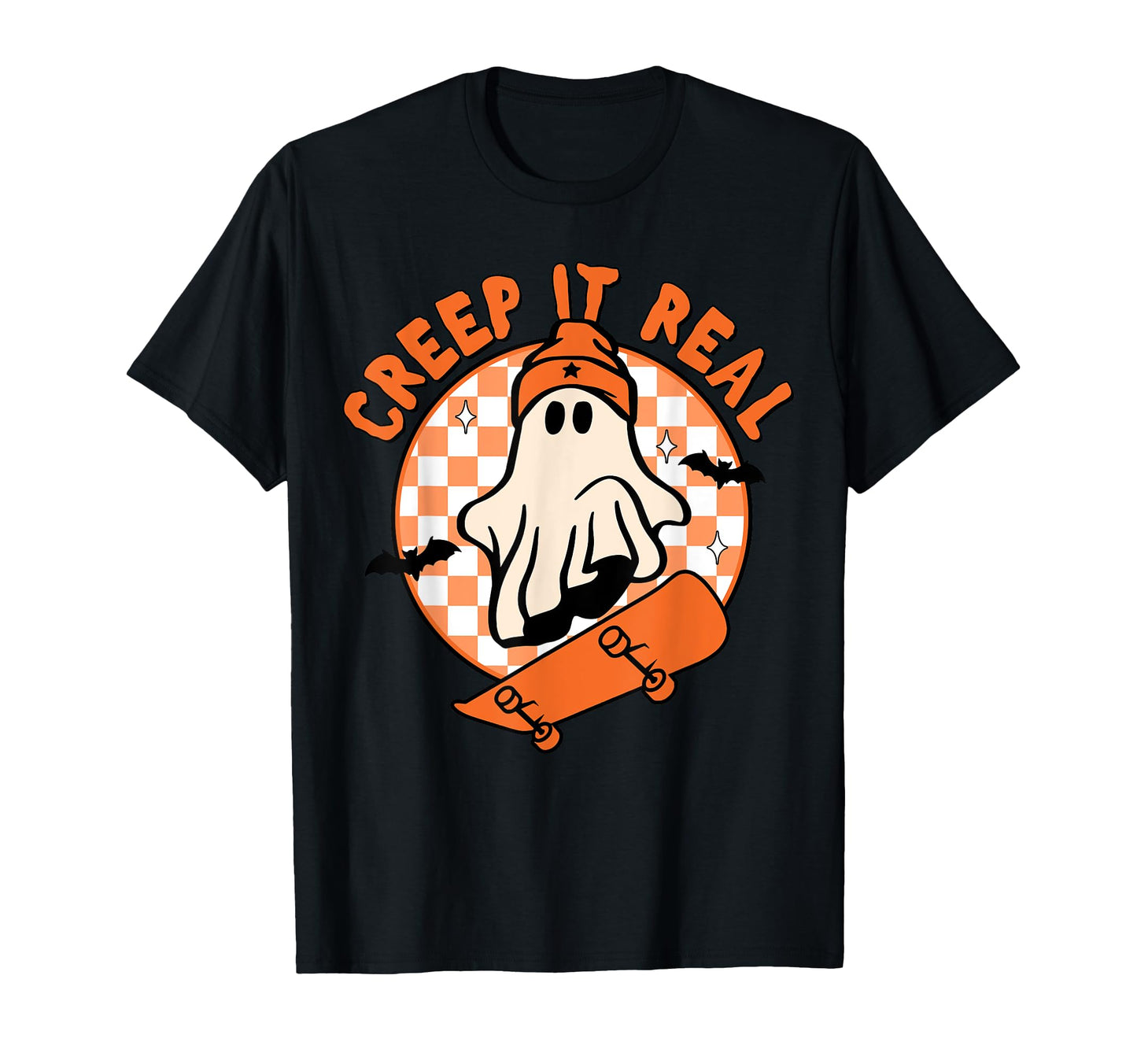 Halloween Creep It Real Ghost Fall Season T-Shirt - Custom Art Print Unisex - T-Shirt, Sweatshirt, Hoodie