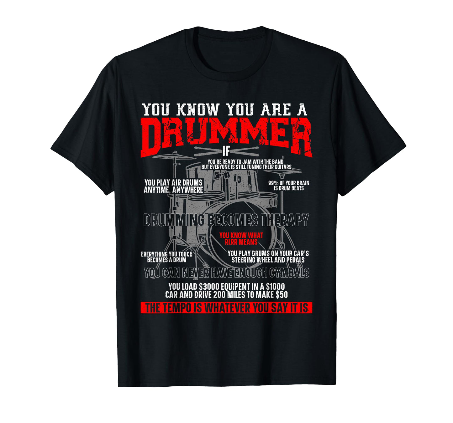 You Know You Are Drummer If Drummer Dad T-Shirt - Graphic Print Unisex - T-Shirt, Sweatshirt, Hoodie