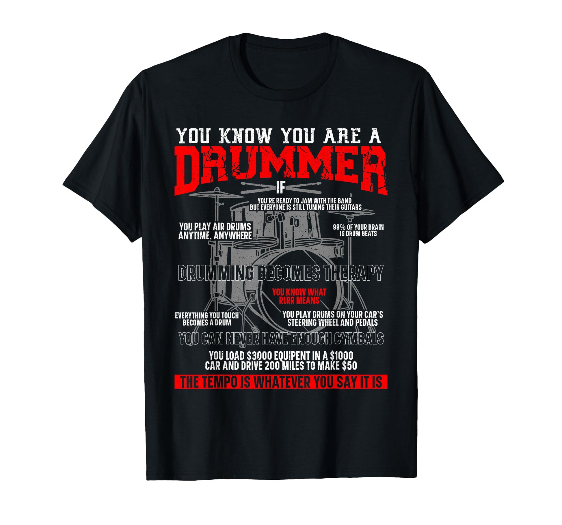You Know You Are Drummer If Drummer Dad T-Shirt - Graphic Print Unisex - T-Shirt, Sweatshirt, Hoodie