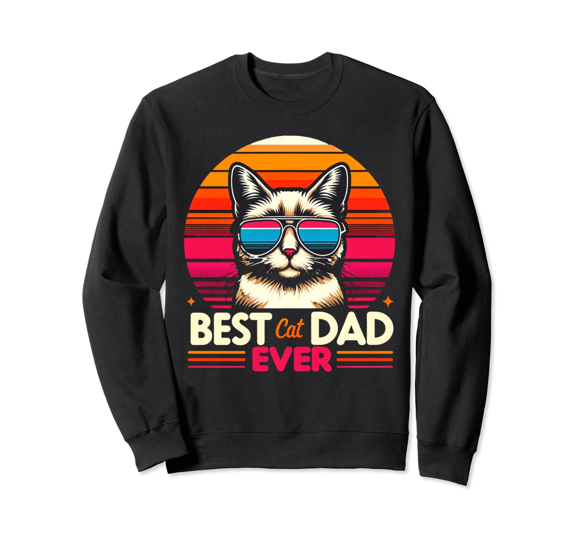 Best Cat Dad Ever Tees Cat Daddy Sweatshirt - Trendy Graphic Unisex - T-Shirt, Sweatshirt, Hoodie