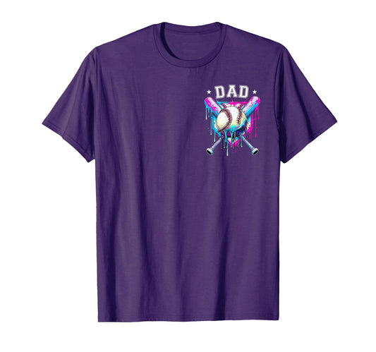 Baseball Ice Cream Drip Dad And T-Shirt - Casual Everyday Wear for Adults - T-Shirt, Sweatshirt, Hoodie