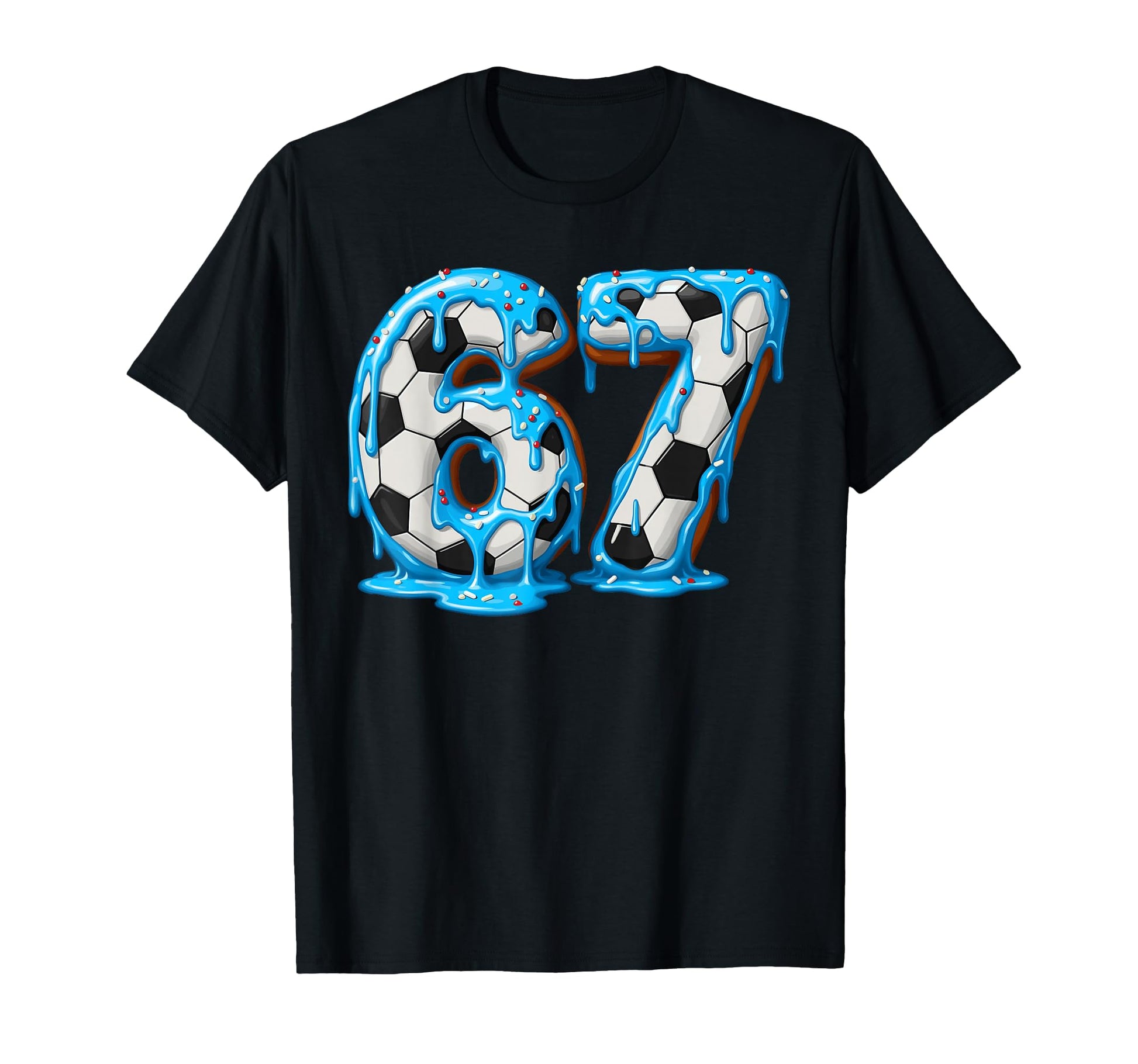 Soccer 67 Six Seven Meme Ice Cream Drip T-Shirt - Aesthetic Graphic Unisex - T-Shirt, Sweatshirt, Hoodie