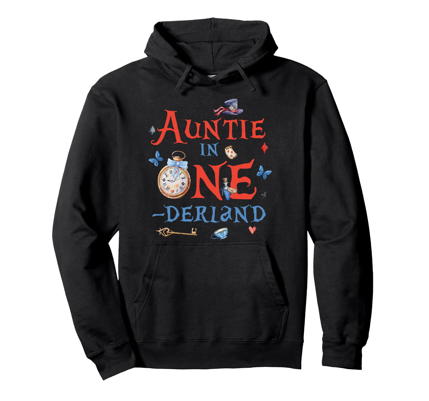 Auntie Onderland 1St Bday Dad Birthday Hoodie - Aesthetic Graphic Men Women - T-Shirt, Sweatshirt, Hoodie