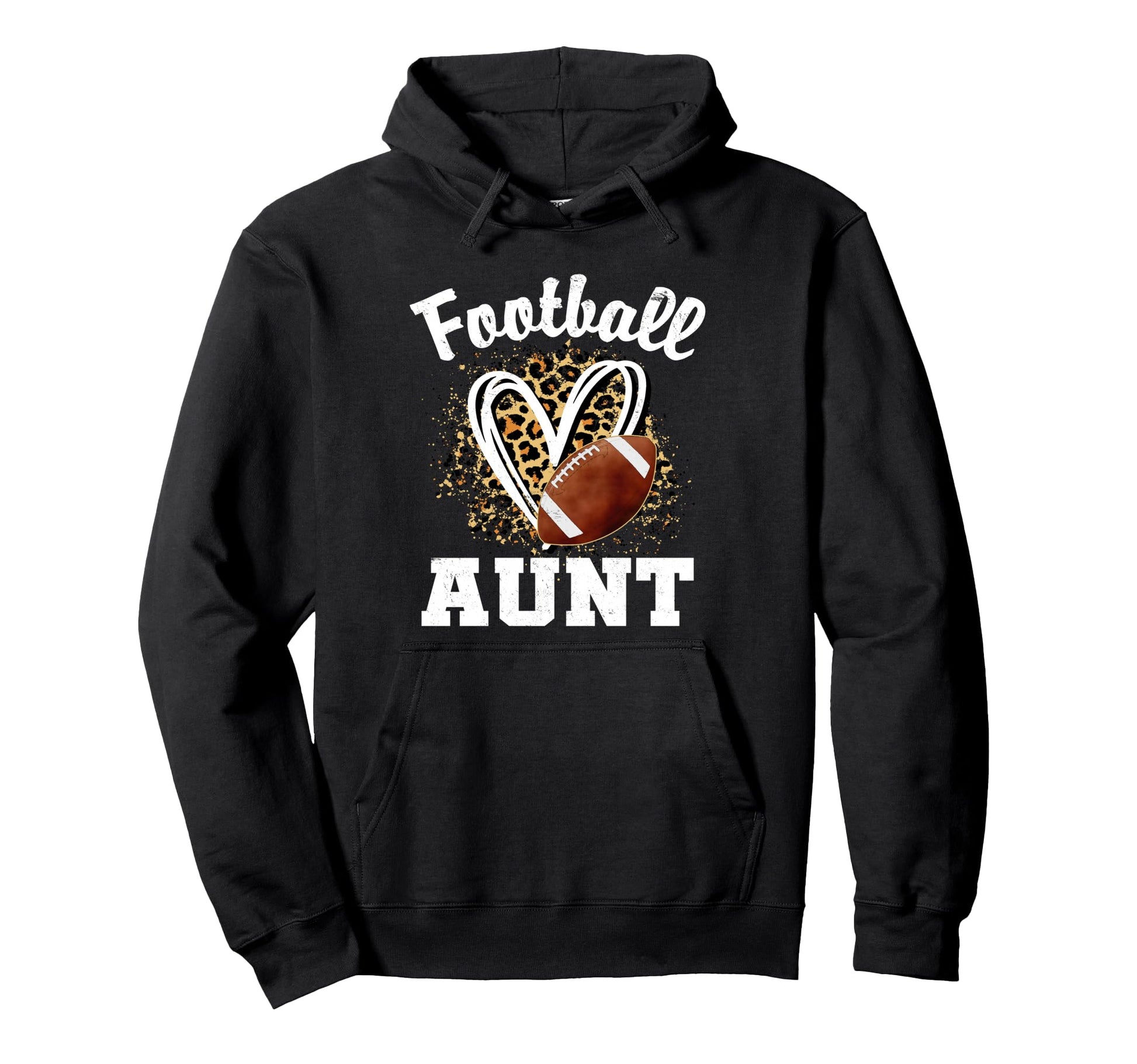 Leopard Heart American Football Sweatshirt - Fun Novelty Design Men Women - T-Shirt, Sweatshirt, Hoodie