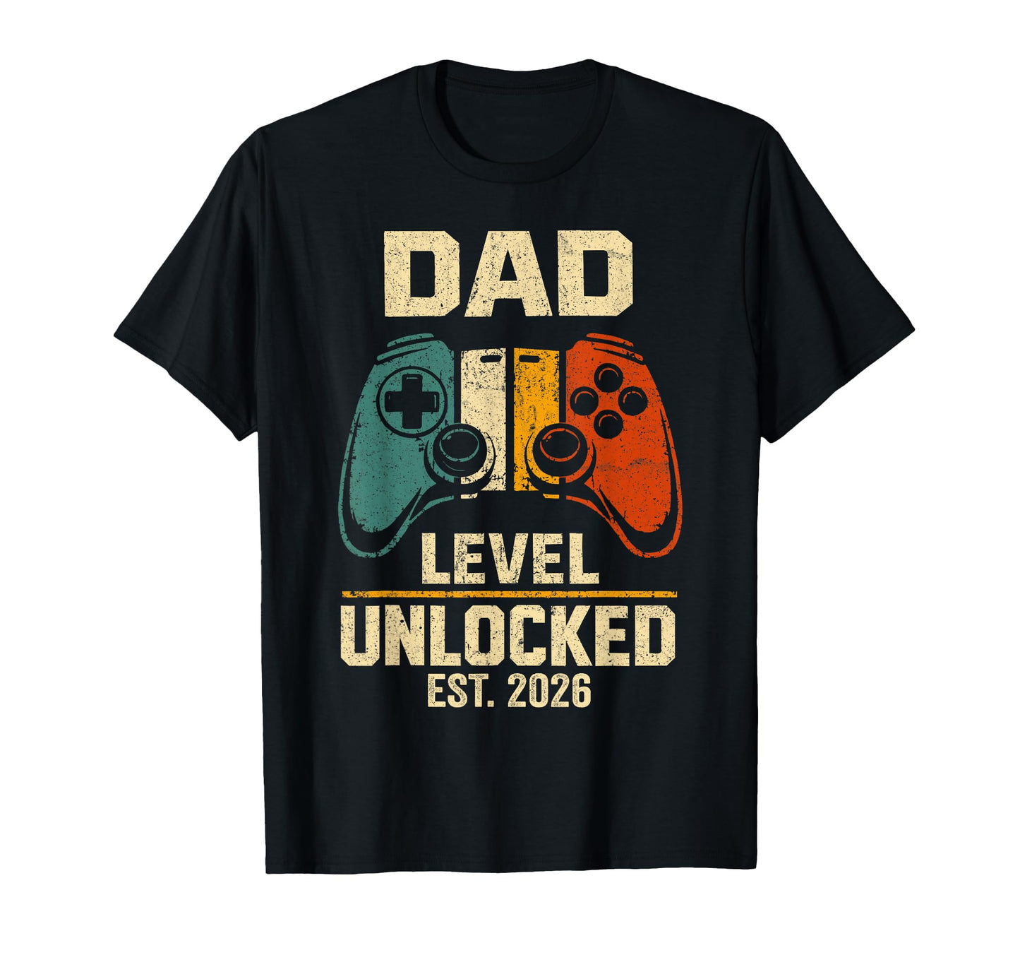 Dad Level Unlocked Est 2026 First T-Shirt - Fun Novelty Design for Adults - T-Shirt, Sweatshirt, Hoodie