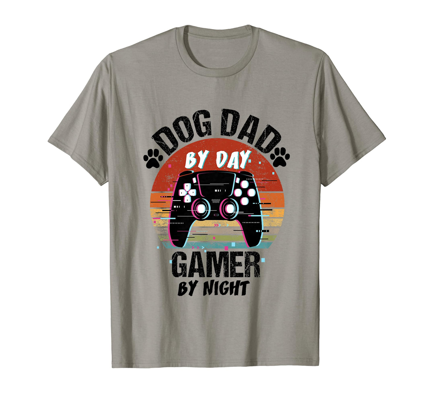 Mens Dog Dad Day Gamer Night Fathers T-Shirt - Graphic Print for Adults - T-Shirt, Sweatshirt, Hoodie