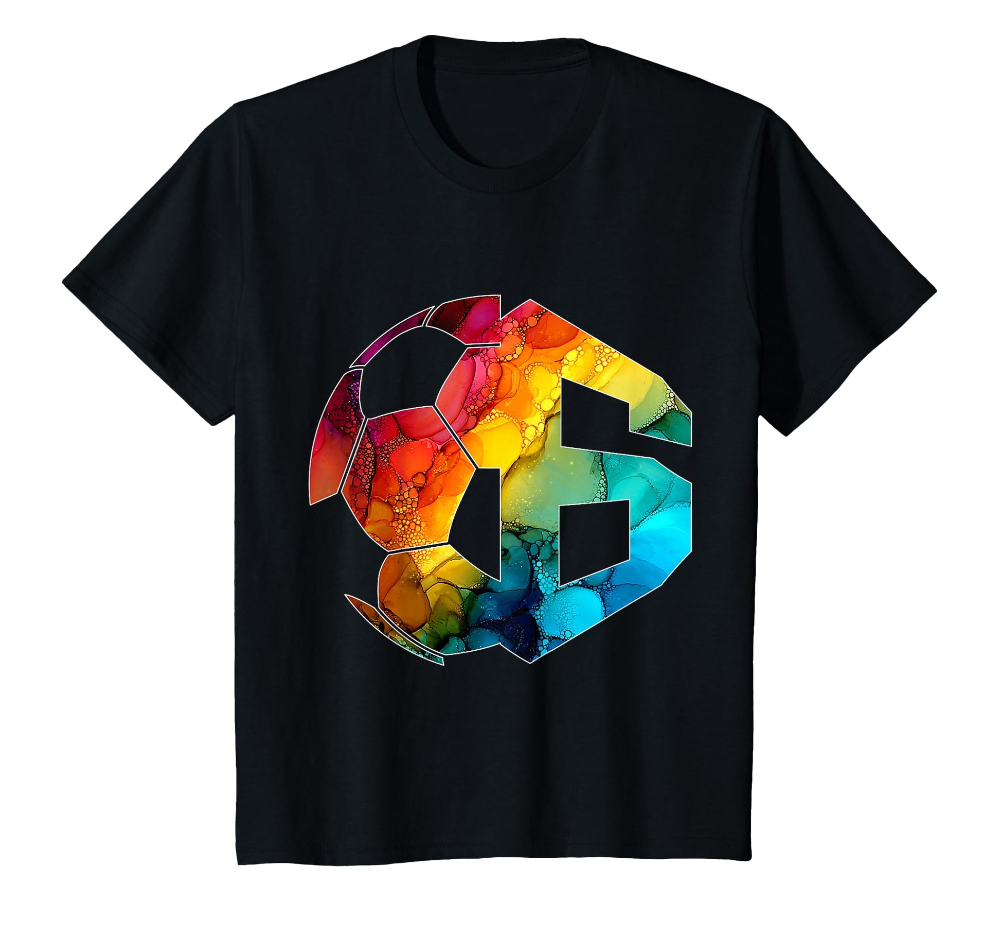 Number 6 Years Soccer 6Th Birthday T-Shirt - Minimalist Print Unisex - T-Shirt, Sweatshirt, Hoodie