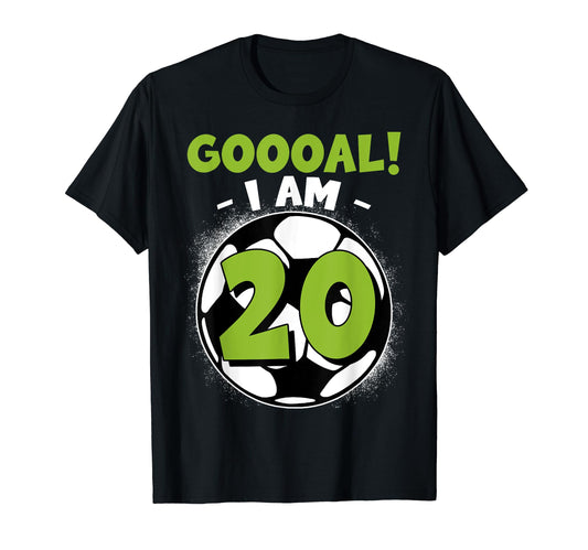 20 Year Old Birthday Soccer T-Shirt - Casual Everyday Wear Men Women - T-Shirt, Sweatshirt, Hoodie