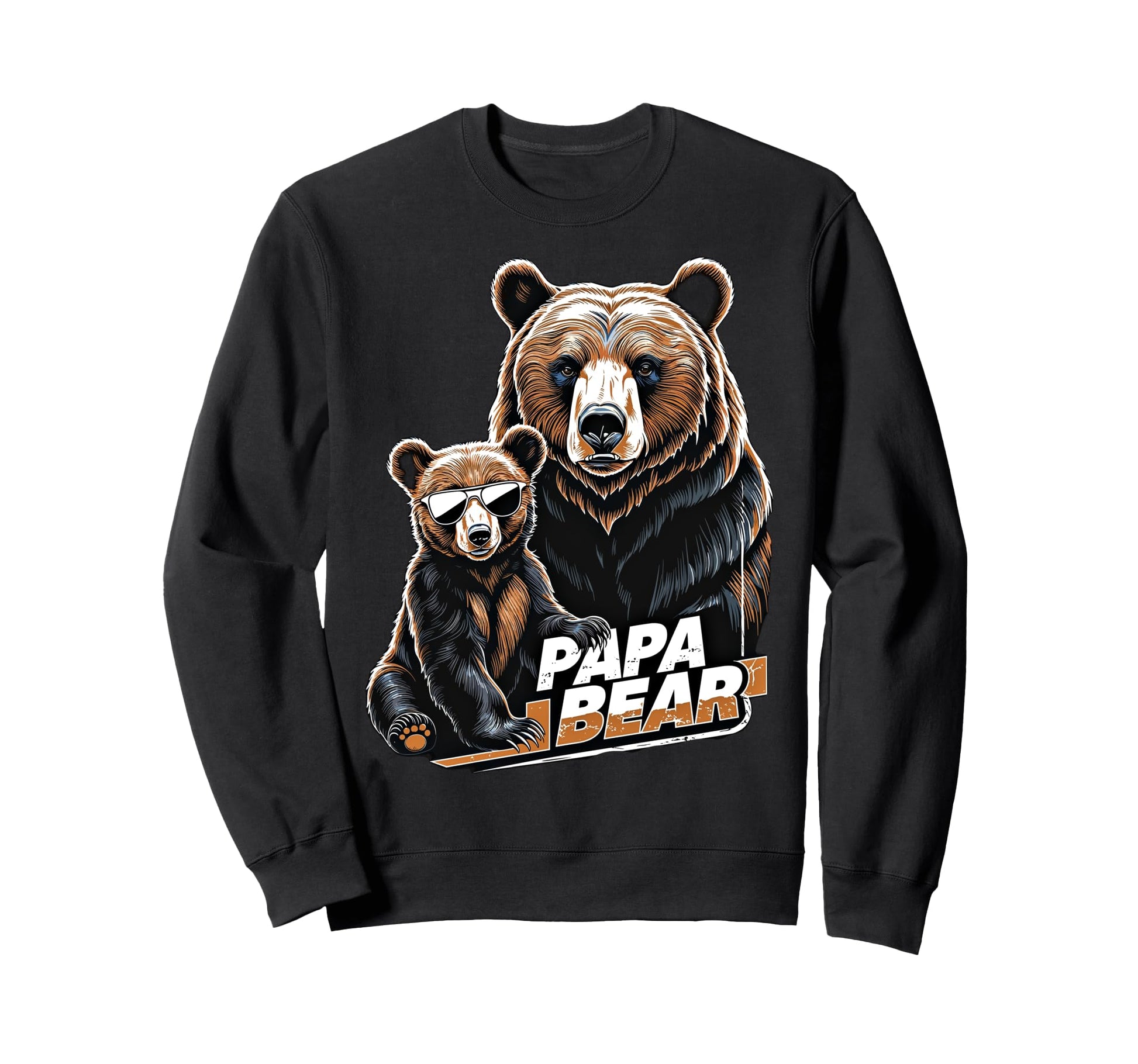 Papa Bear Husband Father Family Sweatshirt - Minimalist Print Unisex - T-Shirt, Sweatshirt, Hoodie