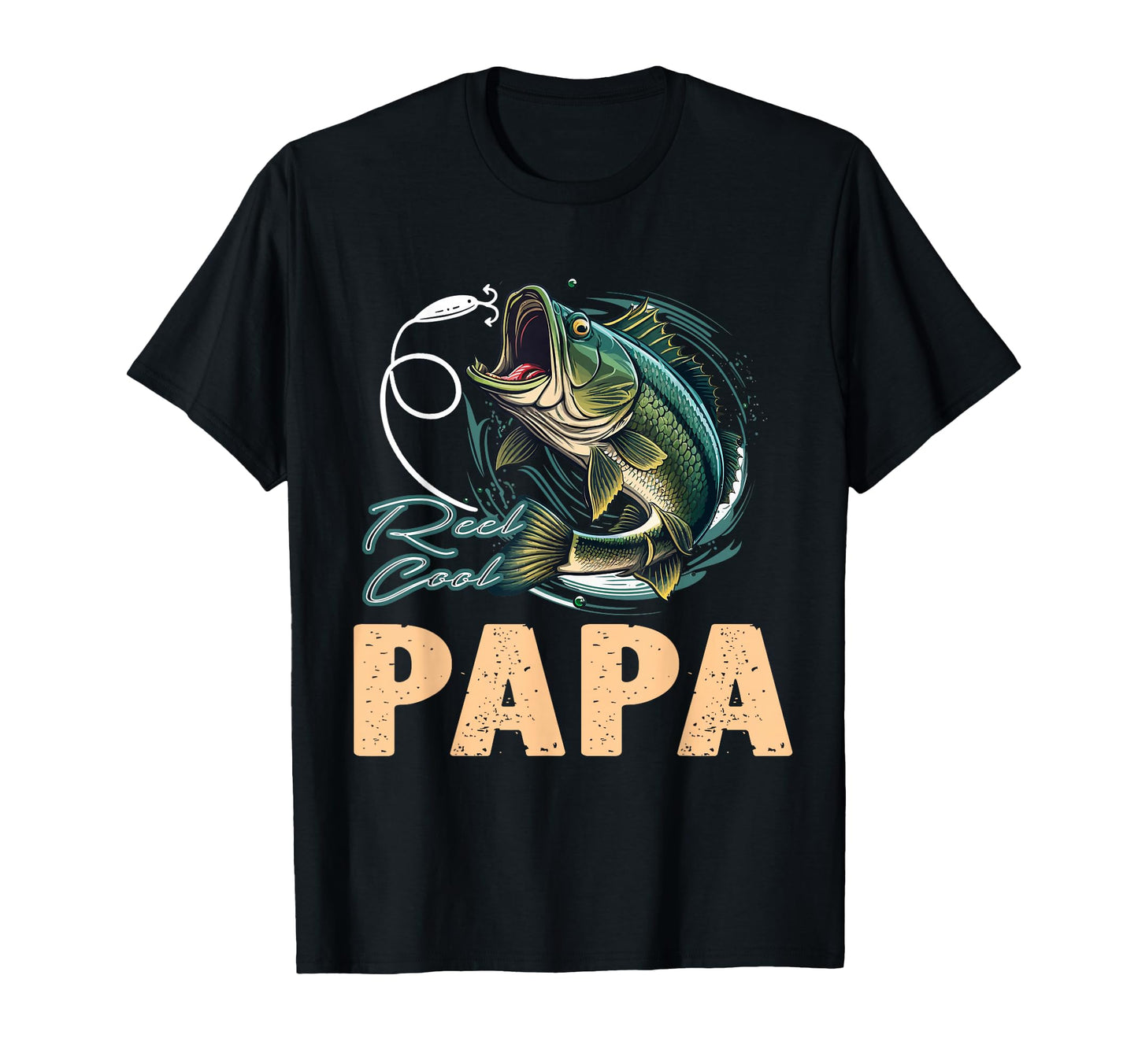 Fathers Day Funny Fisherman Reel Papa T-Shirt - Minimalist Print Men Women - T-Shirt, Sweatshirt, Hoodie