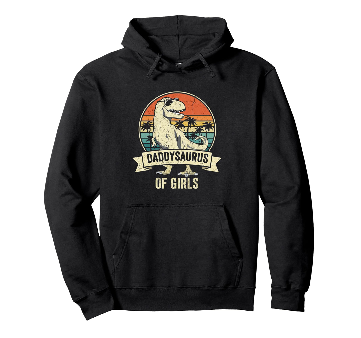 Daddy Saurus Daughter Dad Fathers Day Hoodie - Custom Art Print for Adults - T-Shirt, Sweatshirt, Hoodie