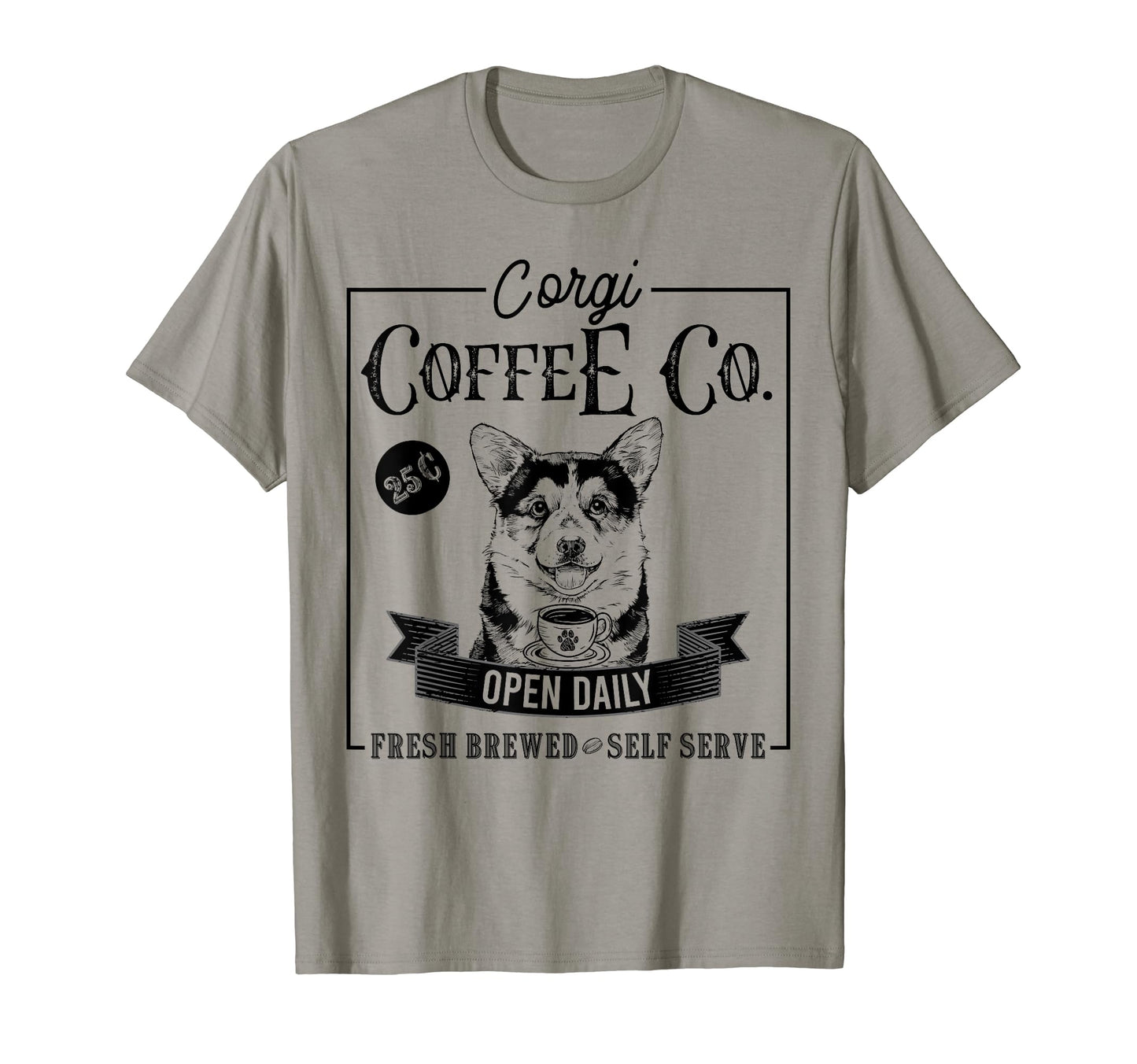 Pembroke Welsh Corgi Coffee Funny Dog T-Shirt - Trendy Graphic for Adults - T-Shirt, Sweatshirt, Hoodie