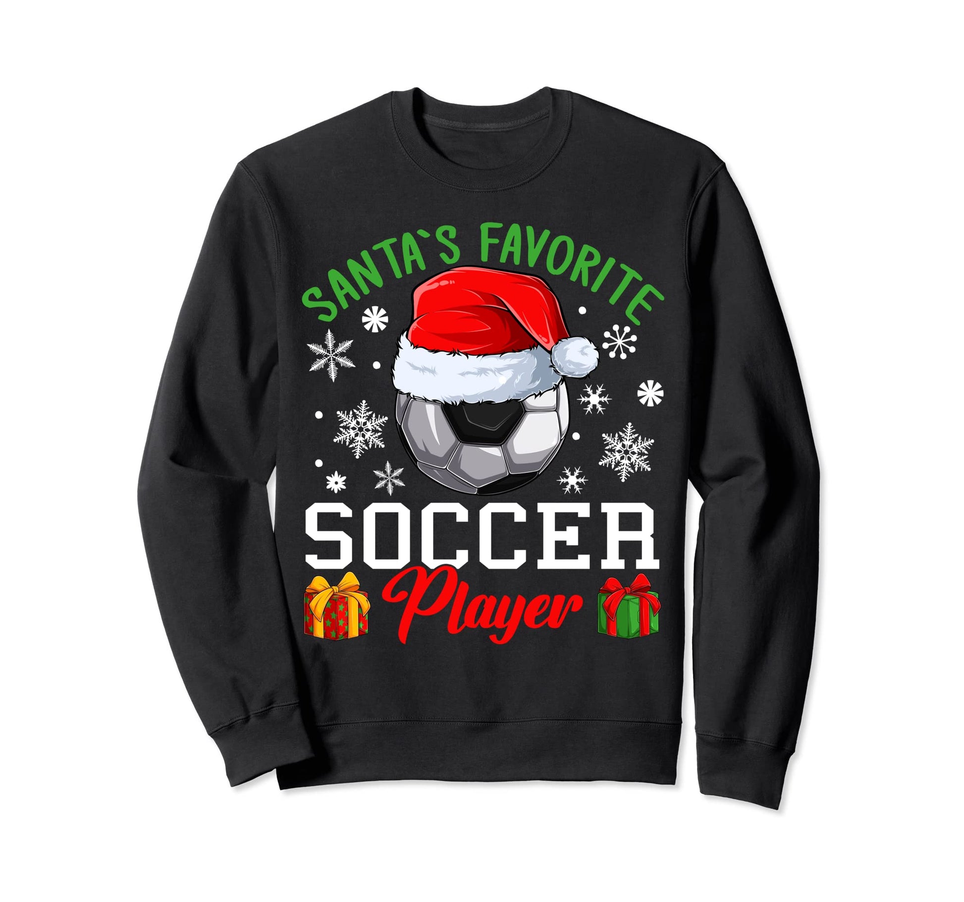 Soccer Santa S Favorite Soccer Sweatshirt - Aesthetic Graphic Men Women - T-Shirt, Sweatshirt, Hoodie