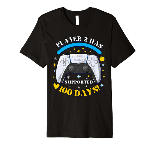 100 Days School Mom Dad Gamer 100Th T-Shirt - Novelty Apparel for Adults - T-Shirt, Sweatshirt, Hoodie