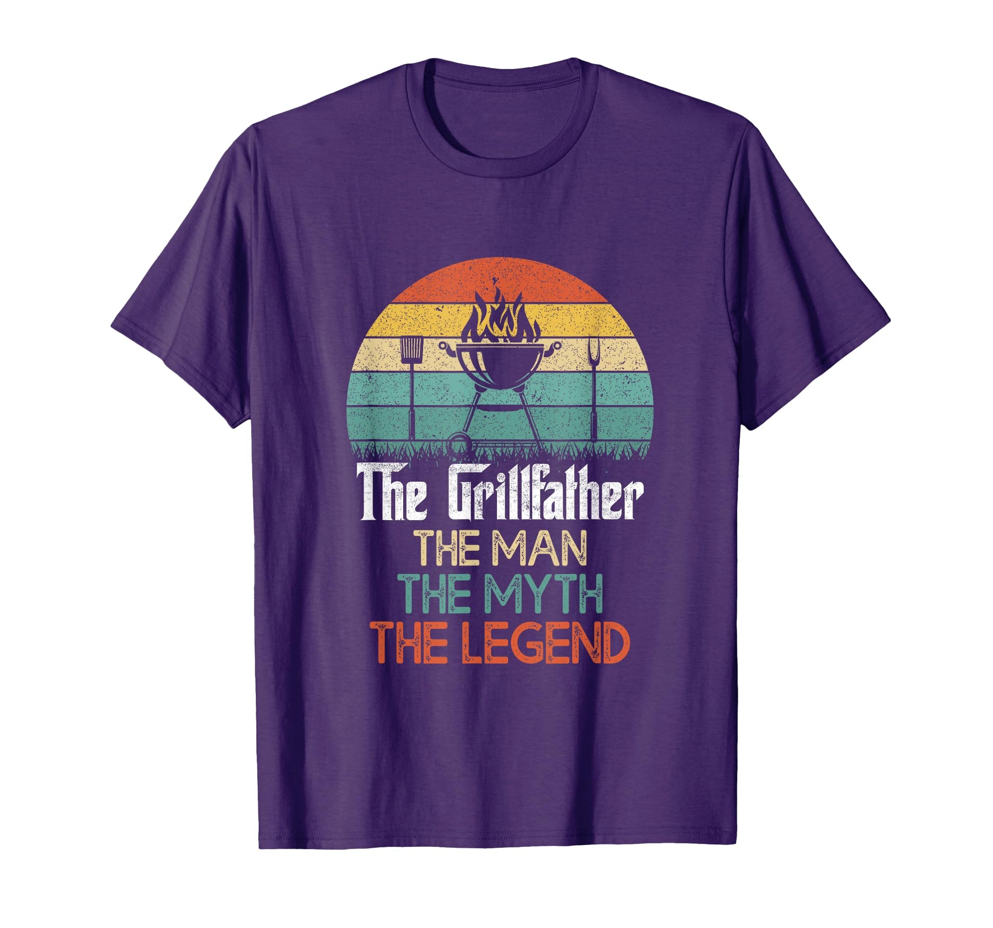 Grillfather Myth Legend Dad Grilling T-Shirt - Graphic Print Men Women - T-Shirt, Sweatshirt, Hoodie