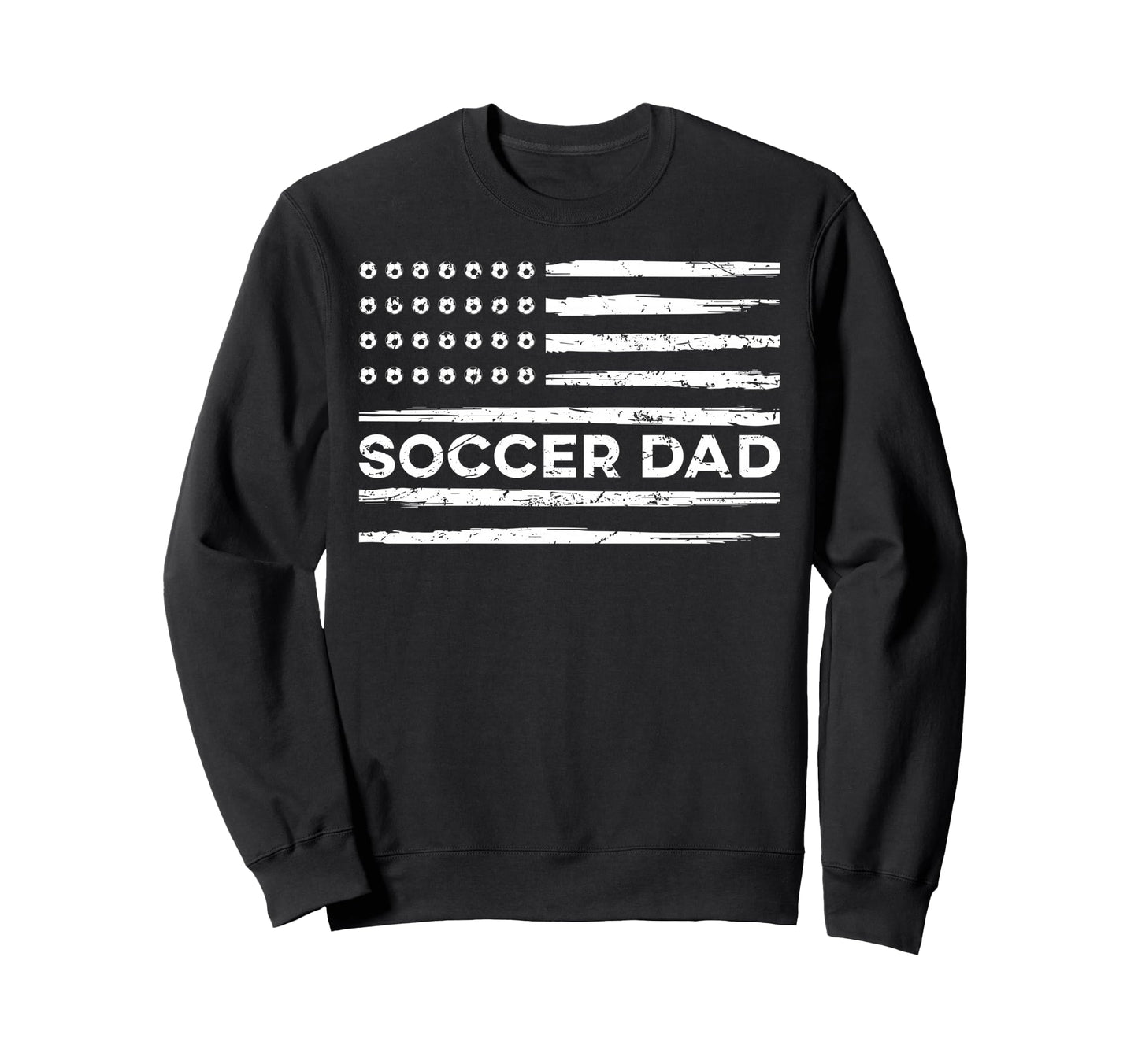 Soccer Dad Usa Flag Distressed Sweatshirt - Custom Art Print Men Women - T-Shirt, Sweatshirt, Hoodie