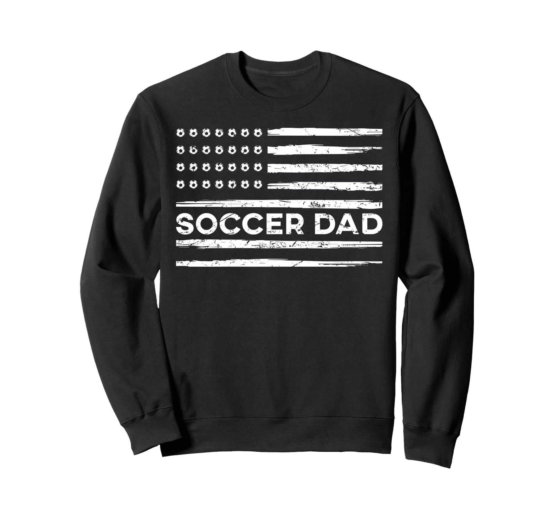 Soccer Dad Usa Flag Distressed Sweatshirt - Custom Art Print Men Women - T-Shirt, Sweatshirt, Hoodie