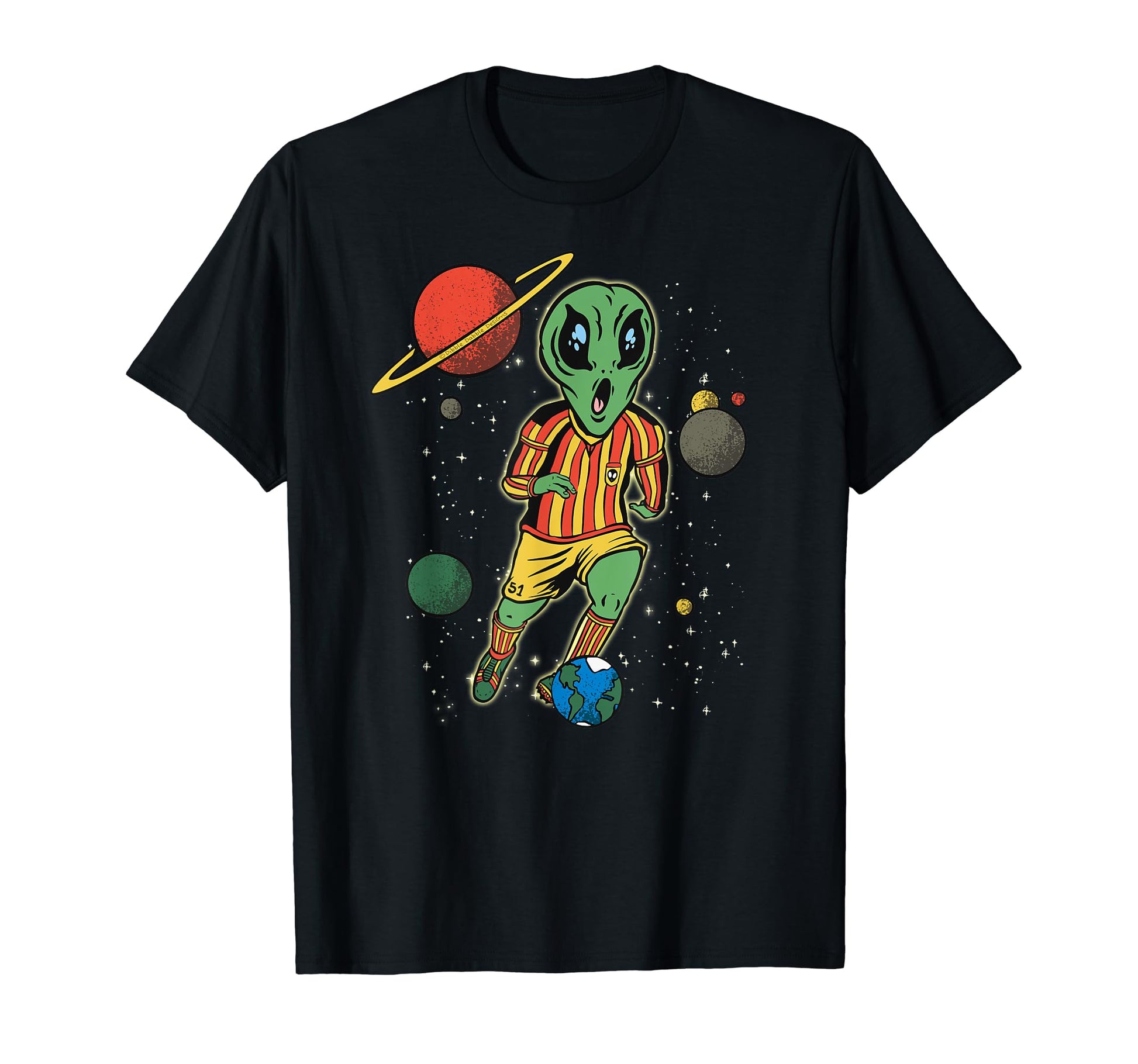 Funny Soccer Player Space Alien T-Shirt - Casual Everyday Wear for Adults - T-Shirt, Sweatshirt, Hoodie