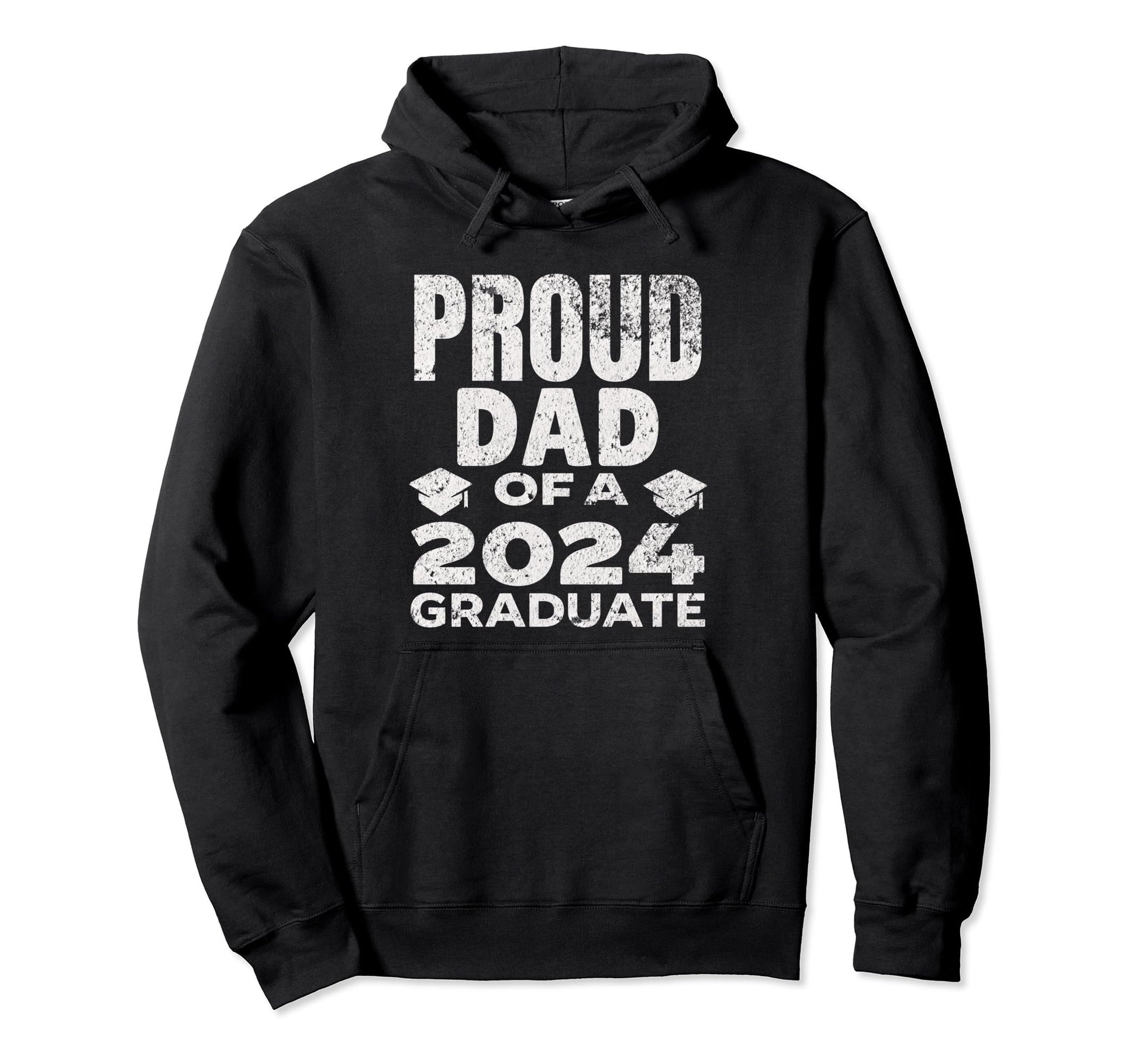 Proud Dad 2024 Graduate Graduation Hoodie - Minimalist Print Unisex - T-Shirt, Sweatshirt, Hoodie