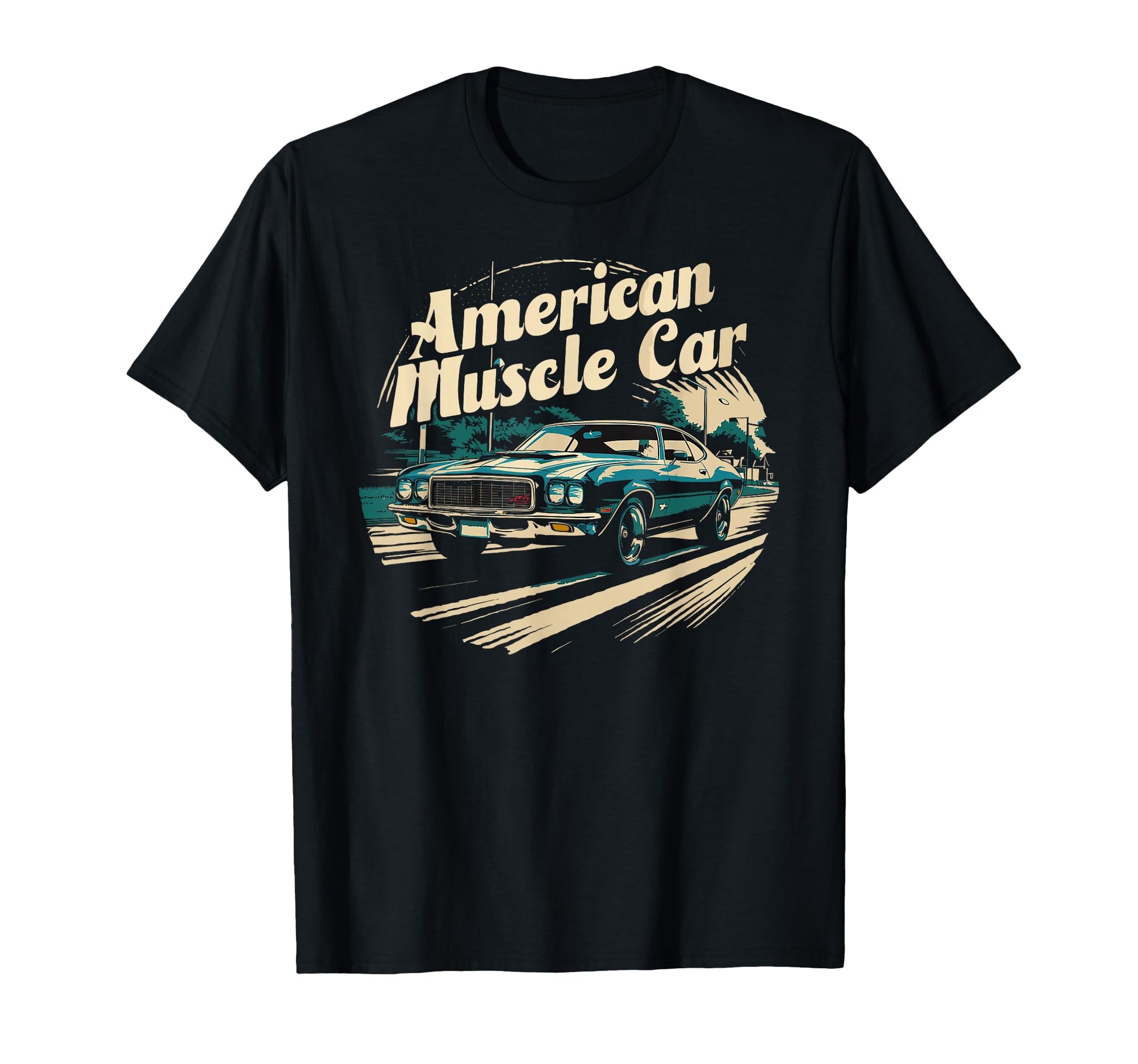 Muscle Car American Funny Car T-Shirt - Custom Art Print Unisex - T-Shirt, Sweatshirt, Hoodie