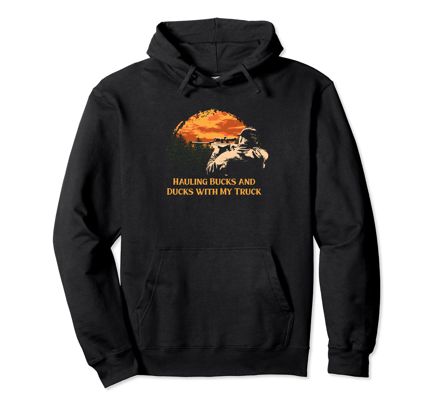 Bucks And Ducks Truck Hunting Dad Hoodie - Custom Art Print for Adults - T-Shirt, Sweatshirt, Hoodie