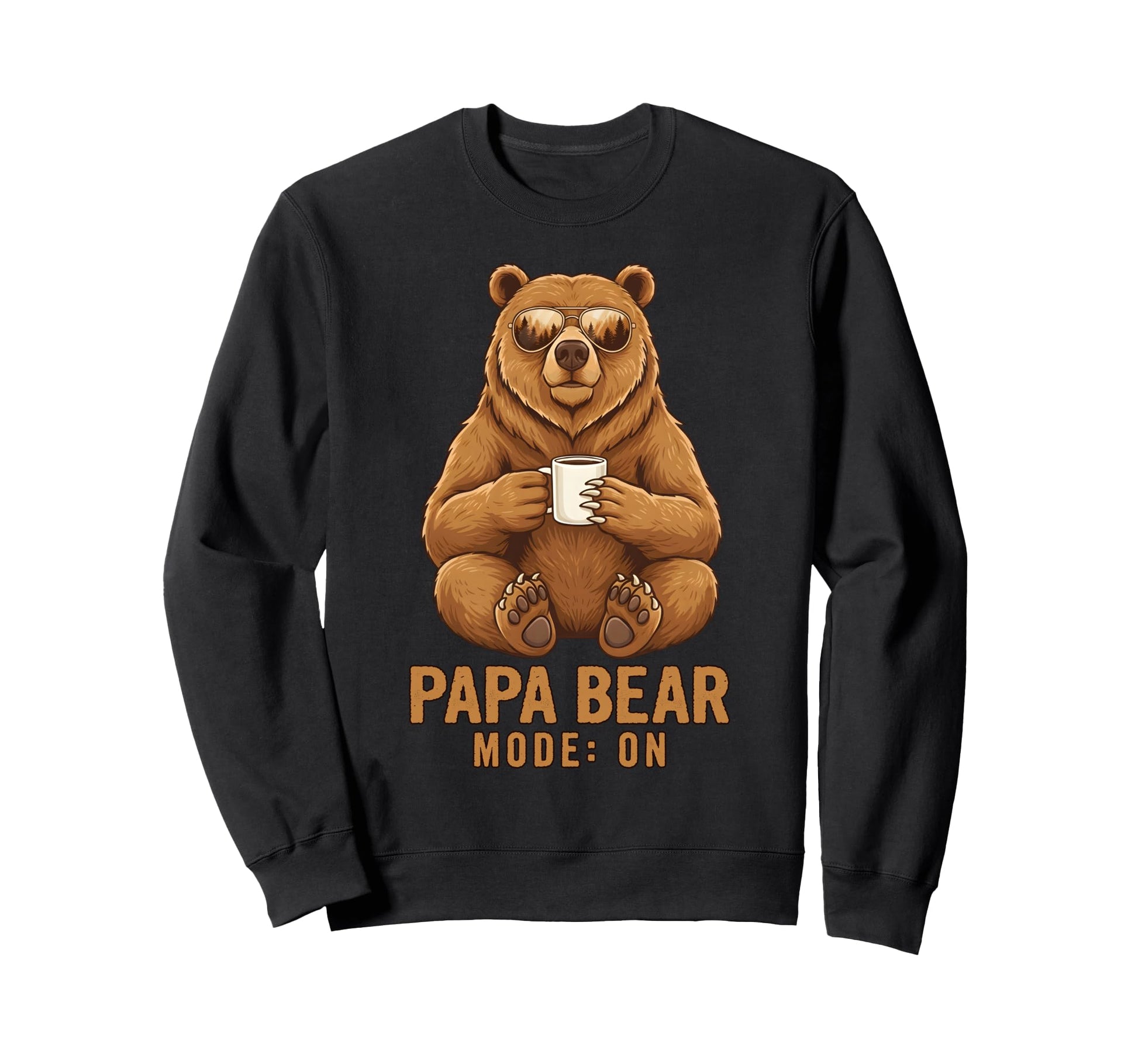Papa Bear Mode Funny Fathers Day Sweatshirt - Minimalist Print for Adults - T-Shirt, Sweatshirt, Hoodie