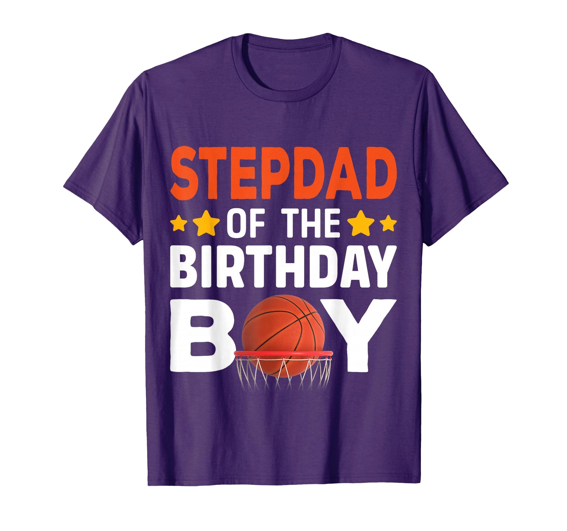 Step Dad Birthday Basketball Bday T-Shirt - Graphic Print Men Women - T-Shirt, Sweatshirt, Hoodie