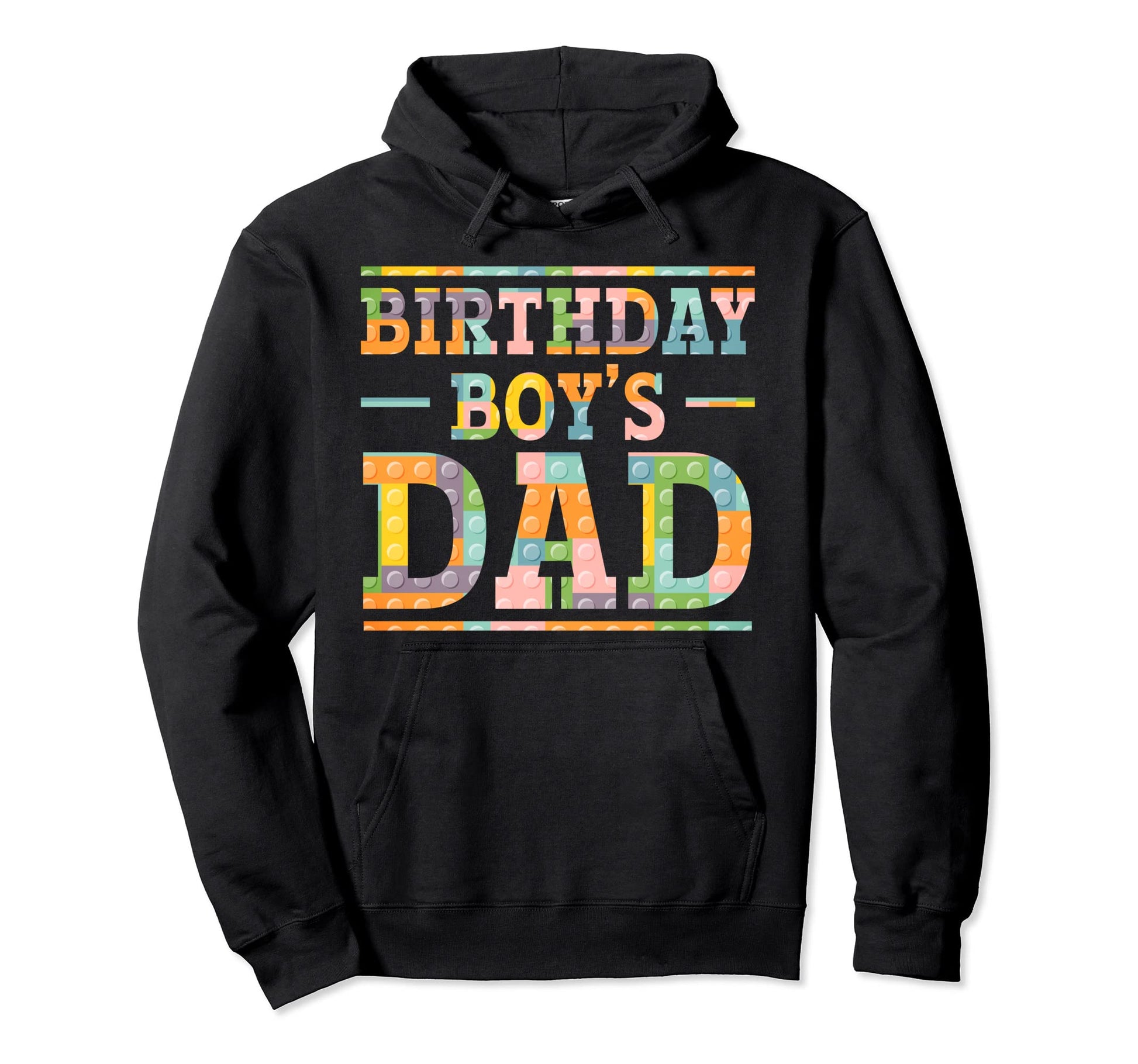 Birthday Dad Building Blocks Hoodie - Minimalist Print Unisex - T-Shirt, Sweatshirt, Hoodie