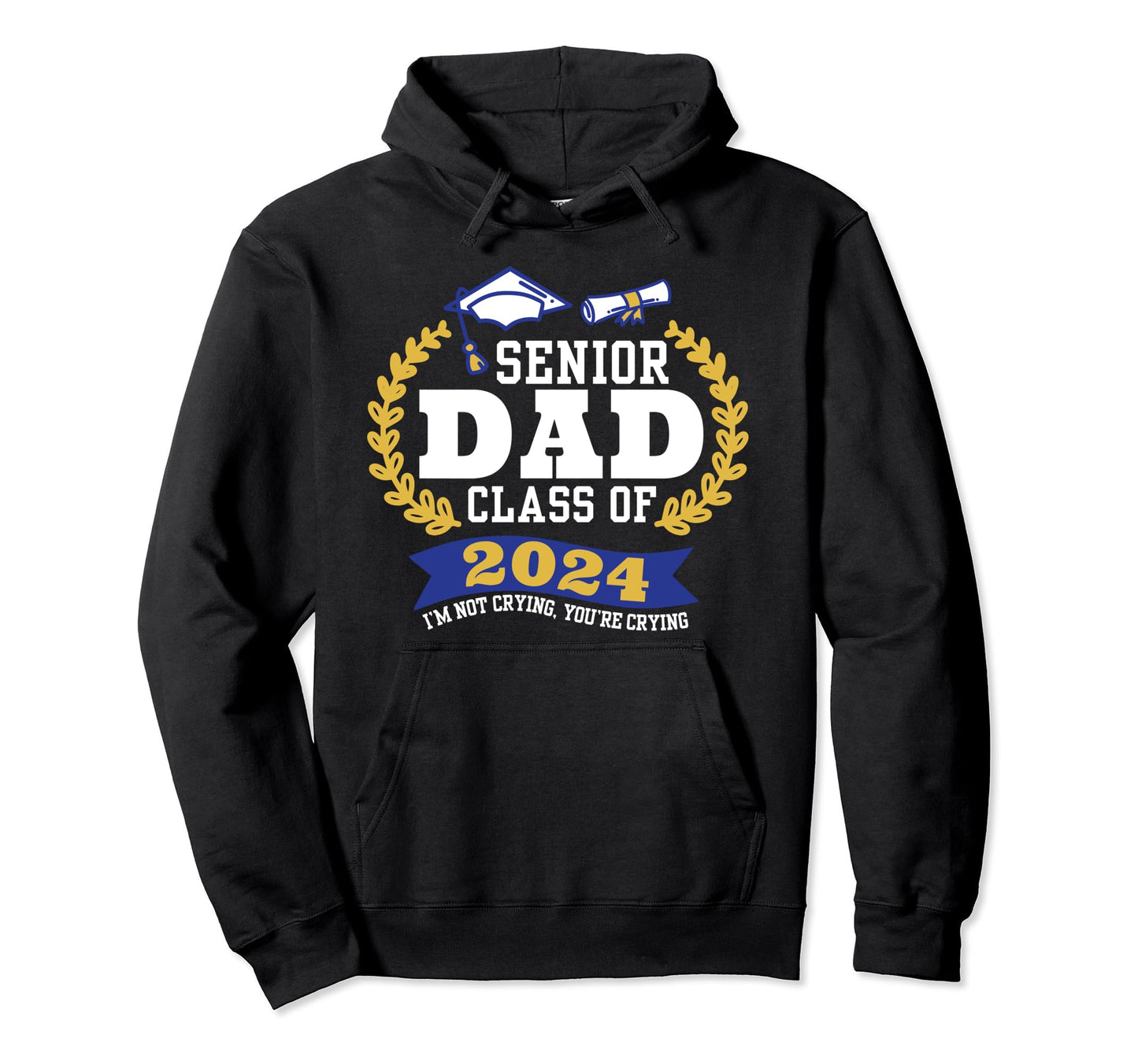 Senior Dad Class 2024 Graduation Party Hoodie - Streetwear Style Men Women - T-Shirt, Sweatshirt, Hoodie