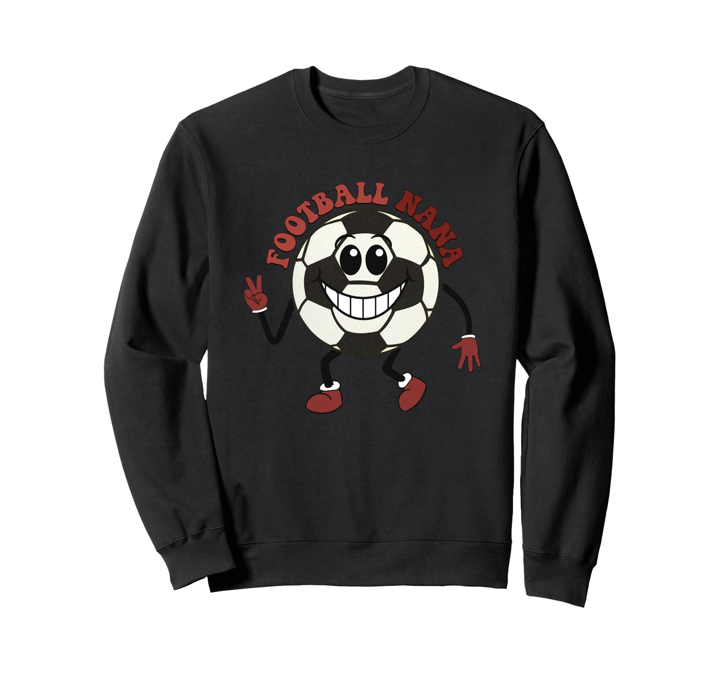 Football Nana Soccer Ball Cartoon Sweatshirt - Unique Graphic for Adults - T-Shirt, Sweatshirt, Hoodie