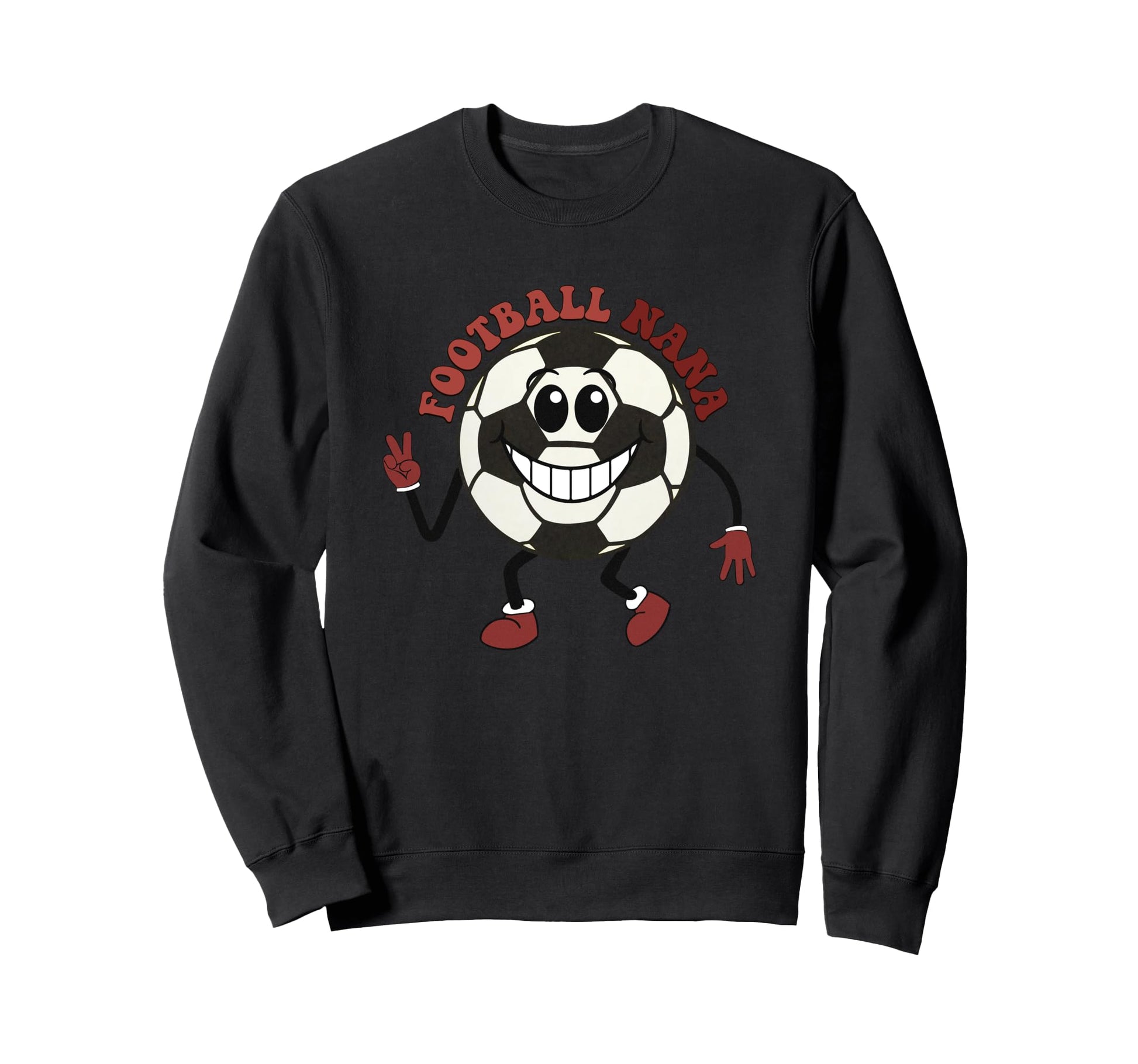 Football Nana Soccer Ball Cartoon Sweatshirt - Unique Graphic for Adults - T-Shirt, Sweatshirt, Hoodie