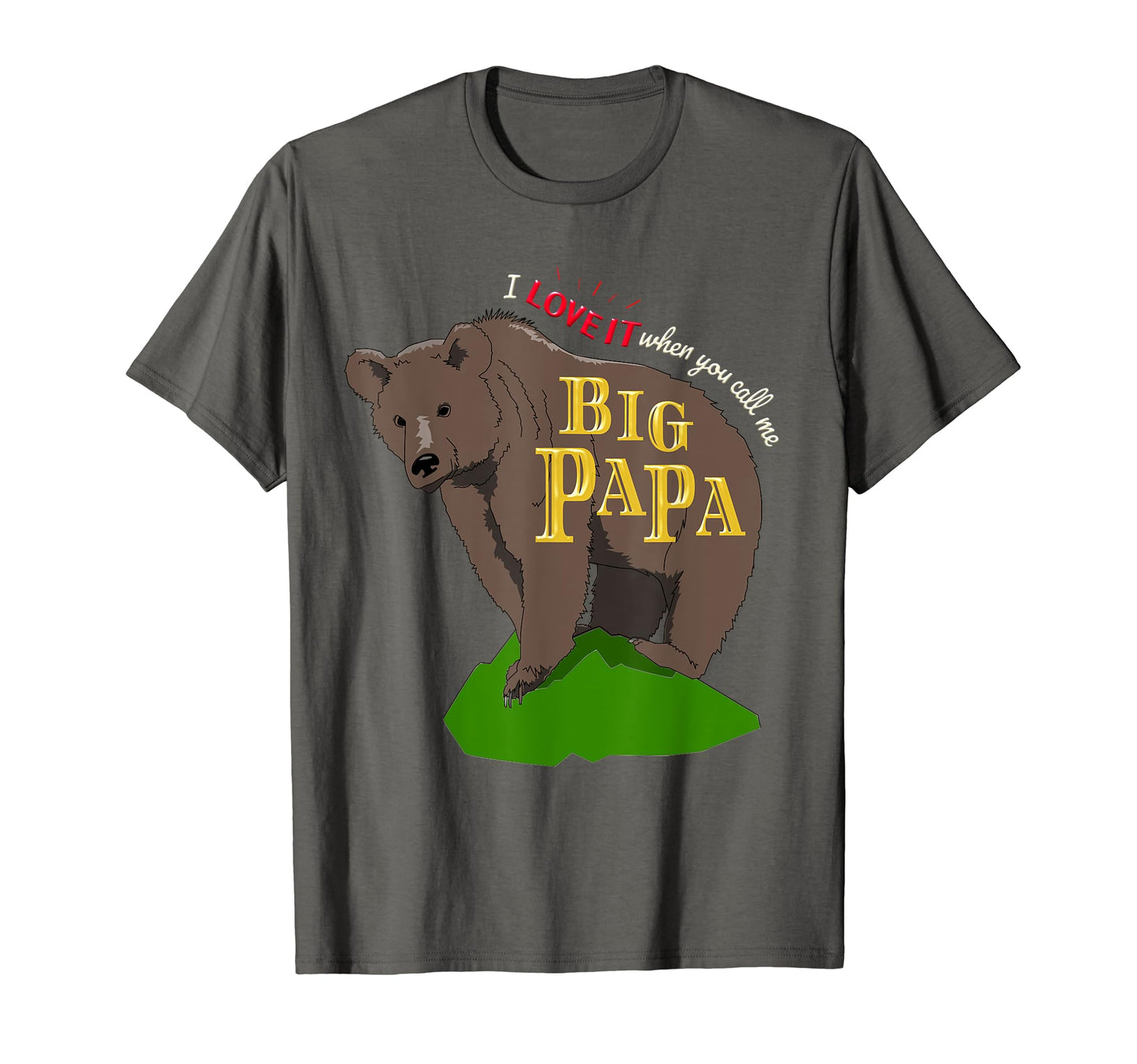 Papa Bear Fathers Day Funny Dad Joke Big T-Shirt - Graphic Print Men Women - T-Shirt, Sweatshirt, Hoodie
